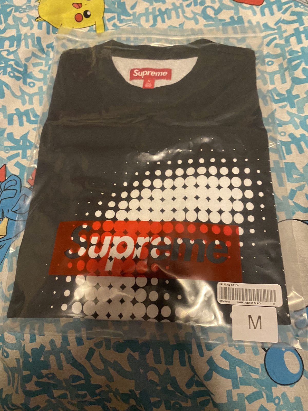 Supreme Supreme Halftone S/S Top Black Size Medium Size US M / EU 48-50 / 2 - 3 Thumbnail