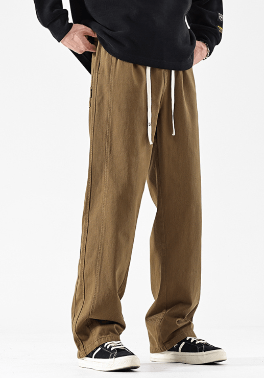 Japanese Brand Retro loose straight casual khaki cargo trousers Size US 32 / EU 48 - 2 Thumbnail