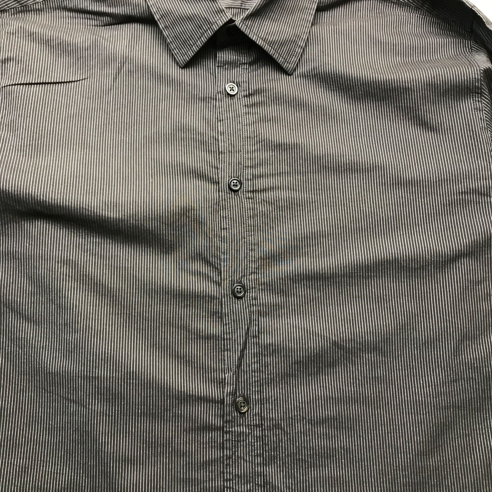 Hugo Boss Boss Hugo Boss Button Up Dress Shirt Men XL Pinstripe Black Size US XL / EU 56 / 4 - 7 Thumbnail