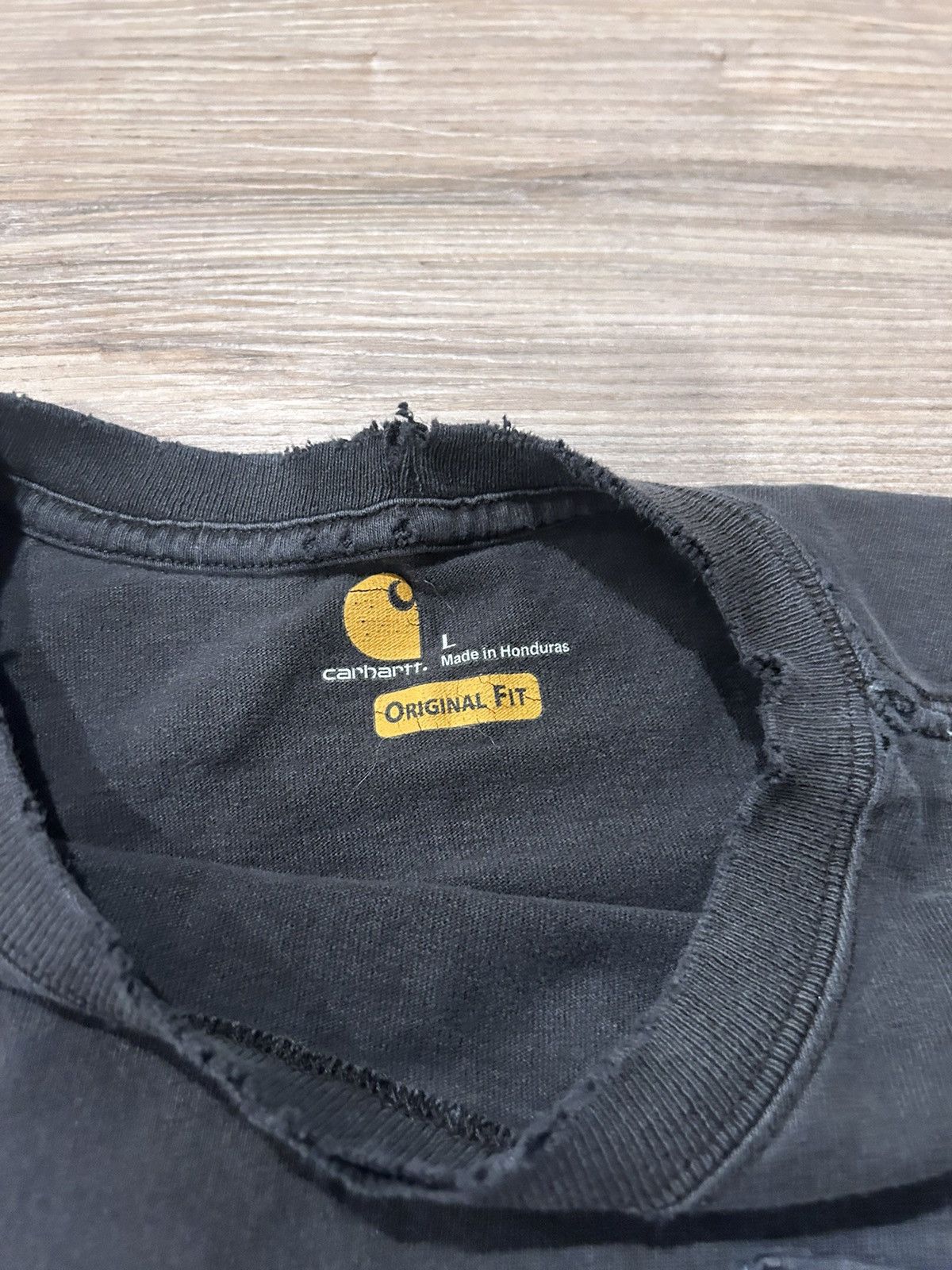 Carhartt Thrashed Black Carhartt long sleeve pocket tee Size US L / EU 52-54 / 3 - 3 Thumbnail
