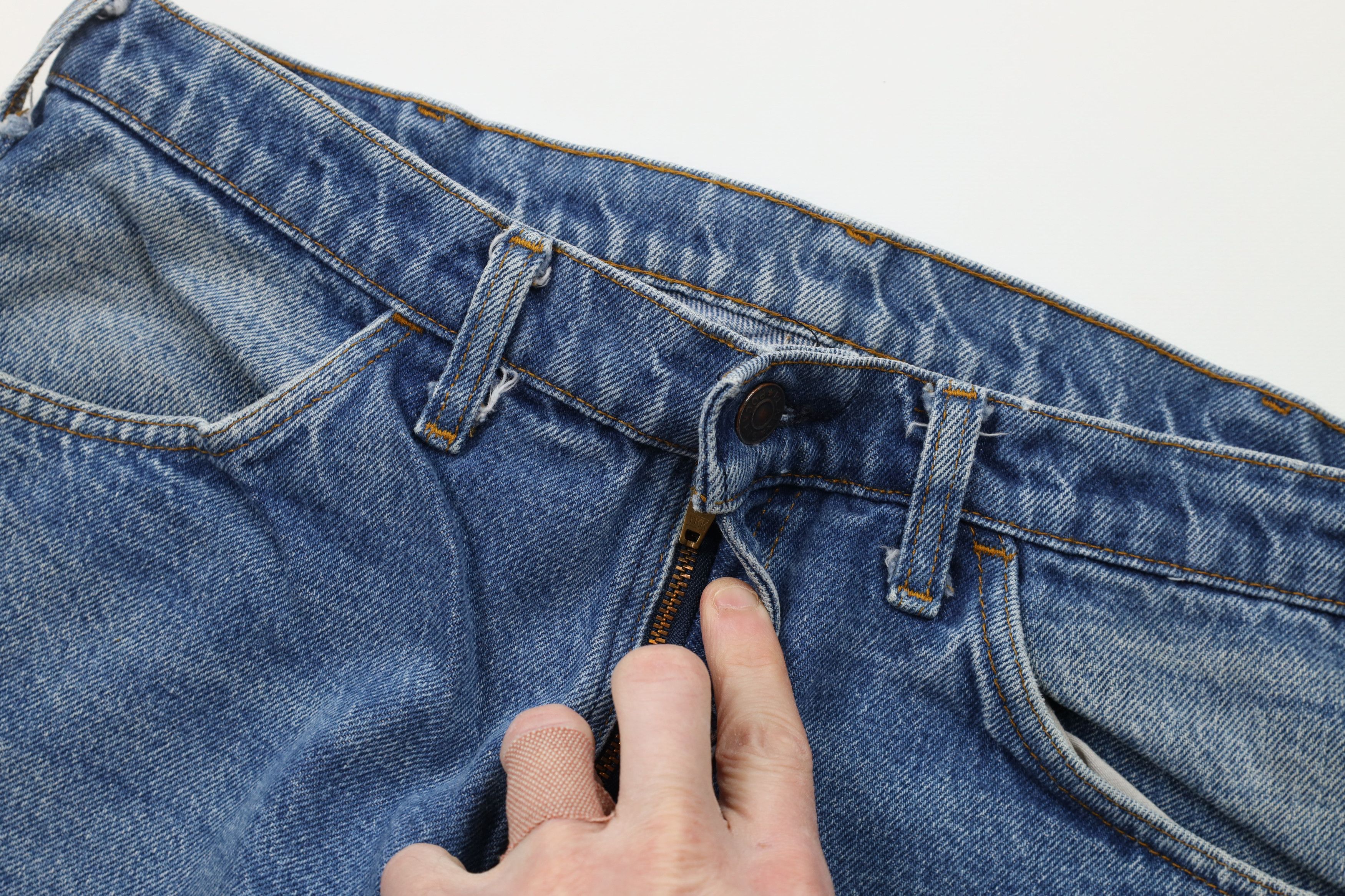 Vintage Vintage 70s Streetwear Flared Bootcut Denim Jeans Blue USA Size US 34 / EU 50 - 5 Thumbnail