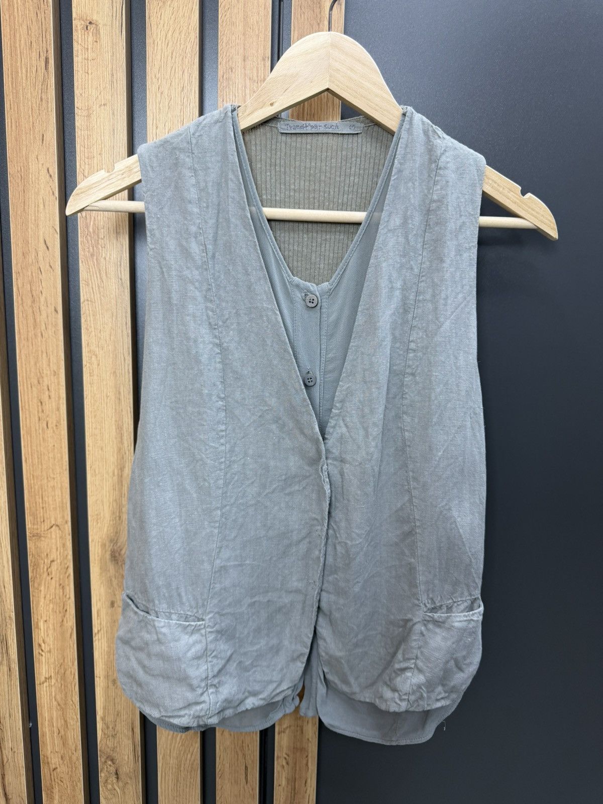 Transit Transit Par-Such Layered Linen Vest Size 3 Size L / US 10 / IT 46 - 1 Thumbnail