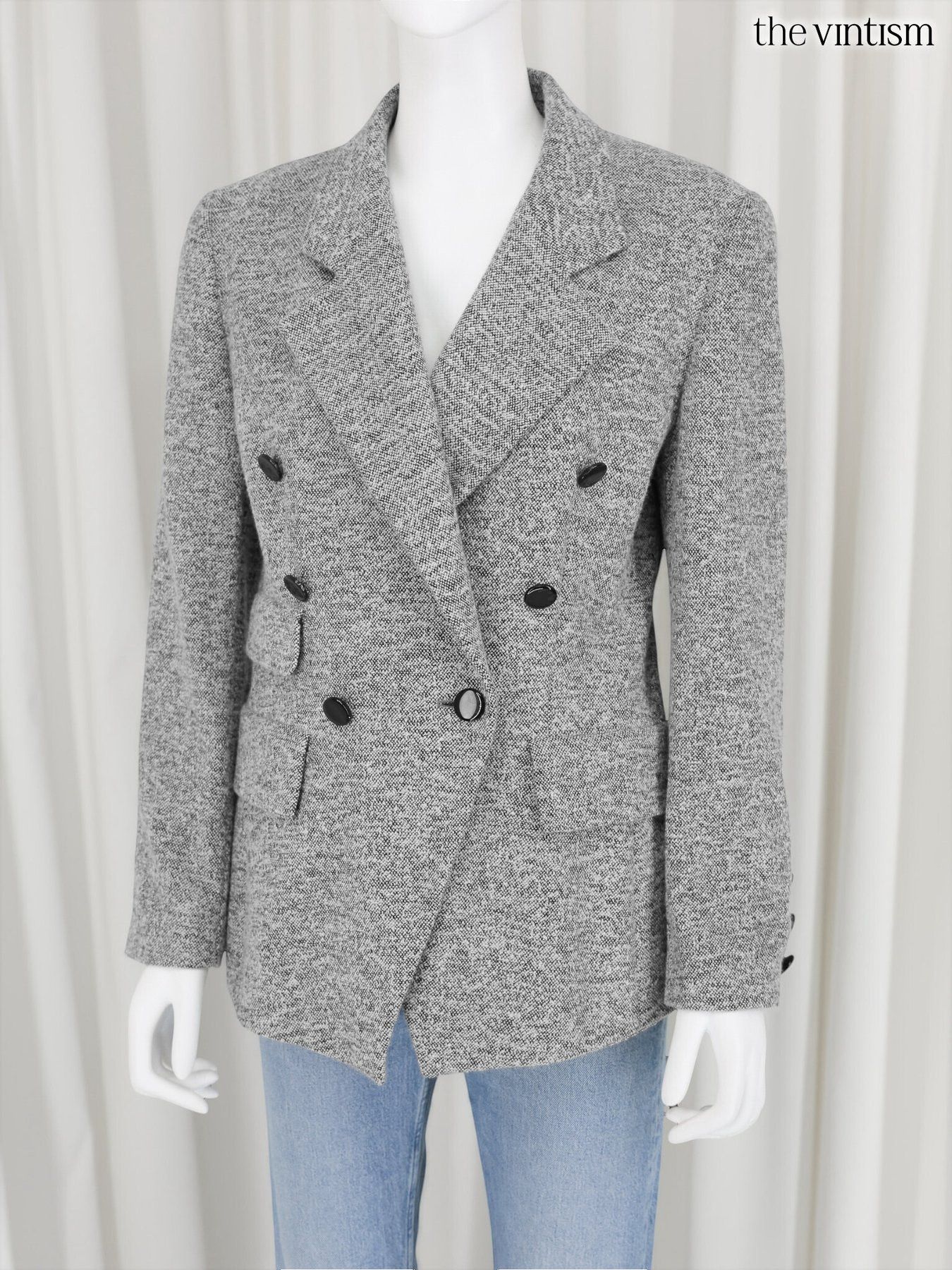 Escada Escada Cashmere, Virgin Wool & Angora Double-Breasted Blazer Size M / US 6-8 / IT 42-44 - 3 Thumbnail