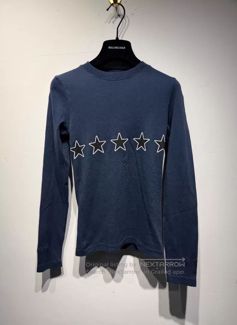 Balenciaga Balenciaga Slim Fit Long Sleeve Tee with Sign Pen Size S / US 4 / IT 40 - 1 Thumbnail
