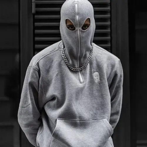 Gray Oversize Hooded Cardigan