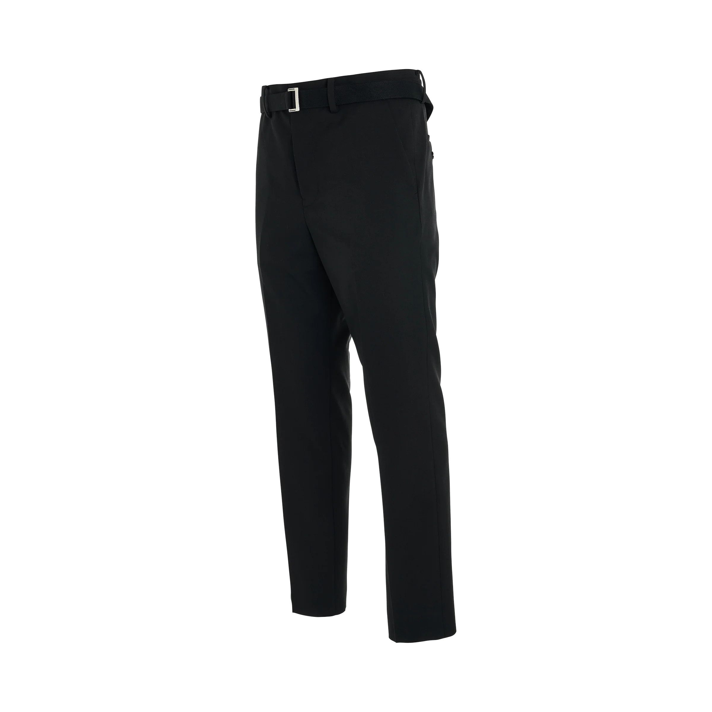 Sacai o1mris0824 Belt Suiting Pants in Black Size US 32 / EU 48 - 2 Thumbnail