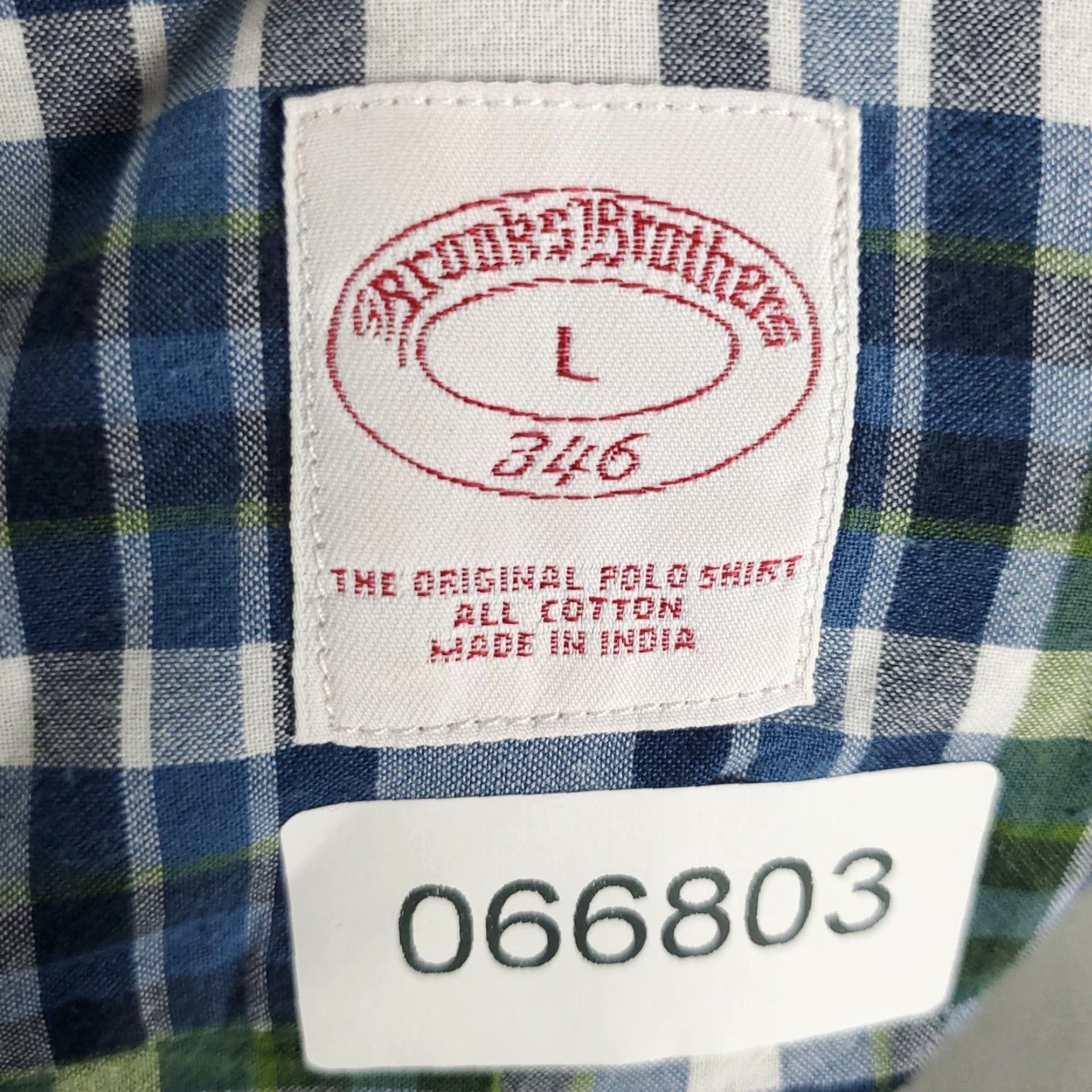 Brooks Brothers Brooks Brothers Shirt Mens Large Blue Plaid Casual Button Up Short Sleeve Size US L / EU 52-54 / 3 - 6 Thumbnail