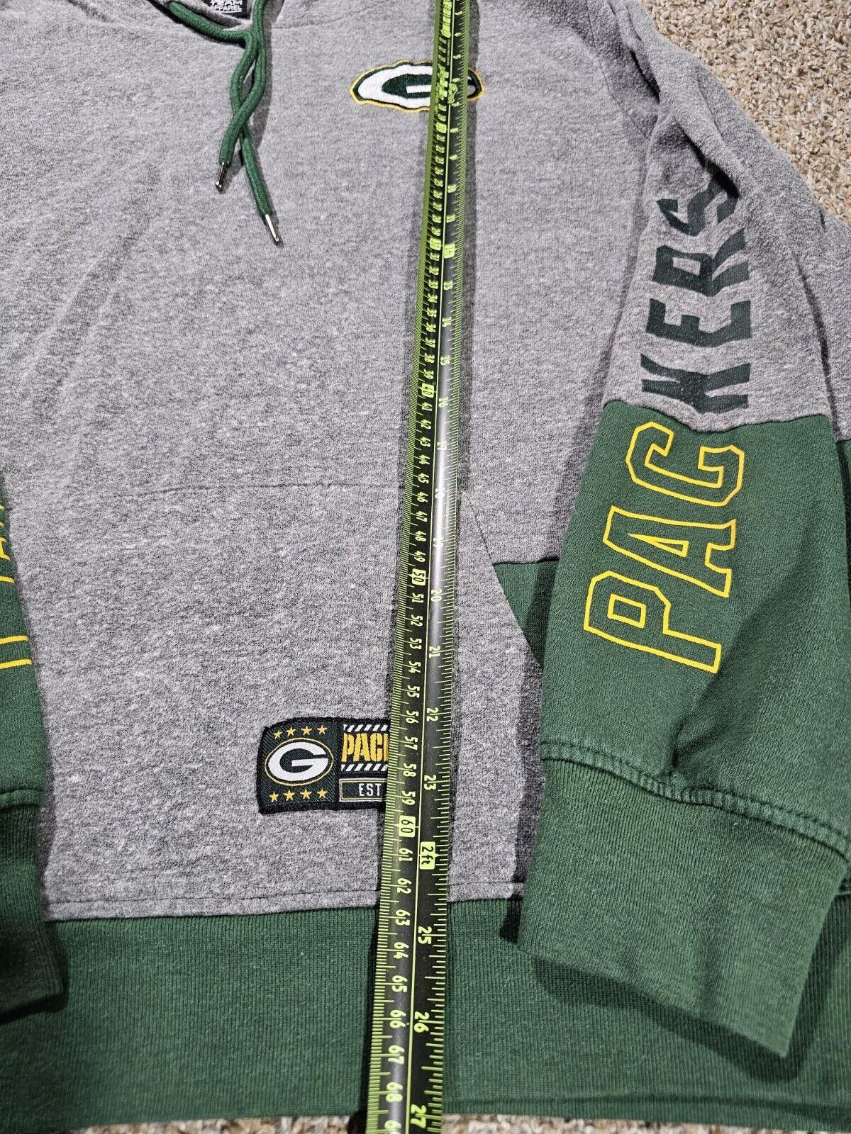 Designer Green Bay Packers NFL Team Apparel Men's L Hoodie Green Gray Size ONE SIZE - 6 Thumbnail