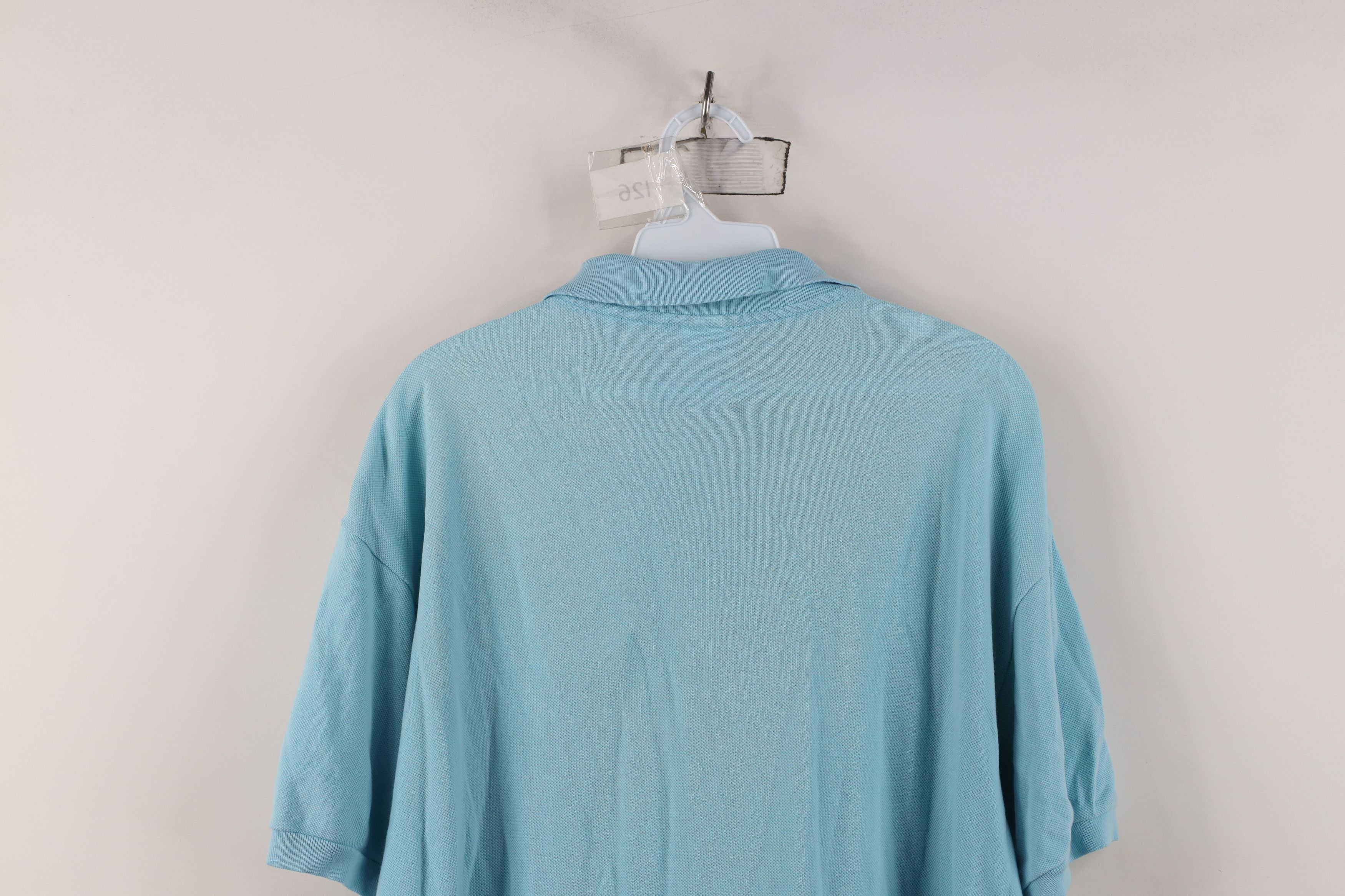 Lacoste Lacoste Distressed Croc Logo Collared Golf Polo Shirt Blue Size US L / EU 52-54 / 3 - 13 Thumbnail