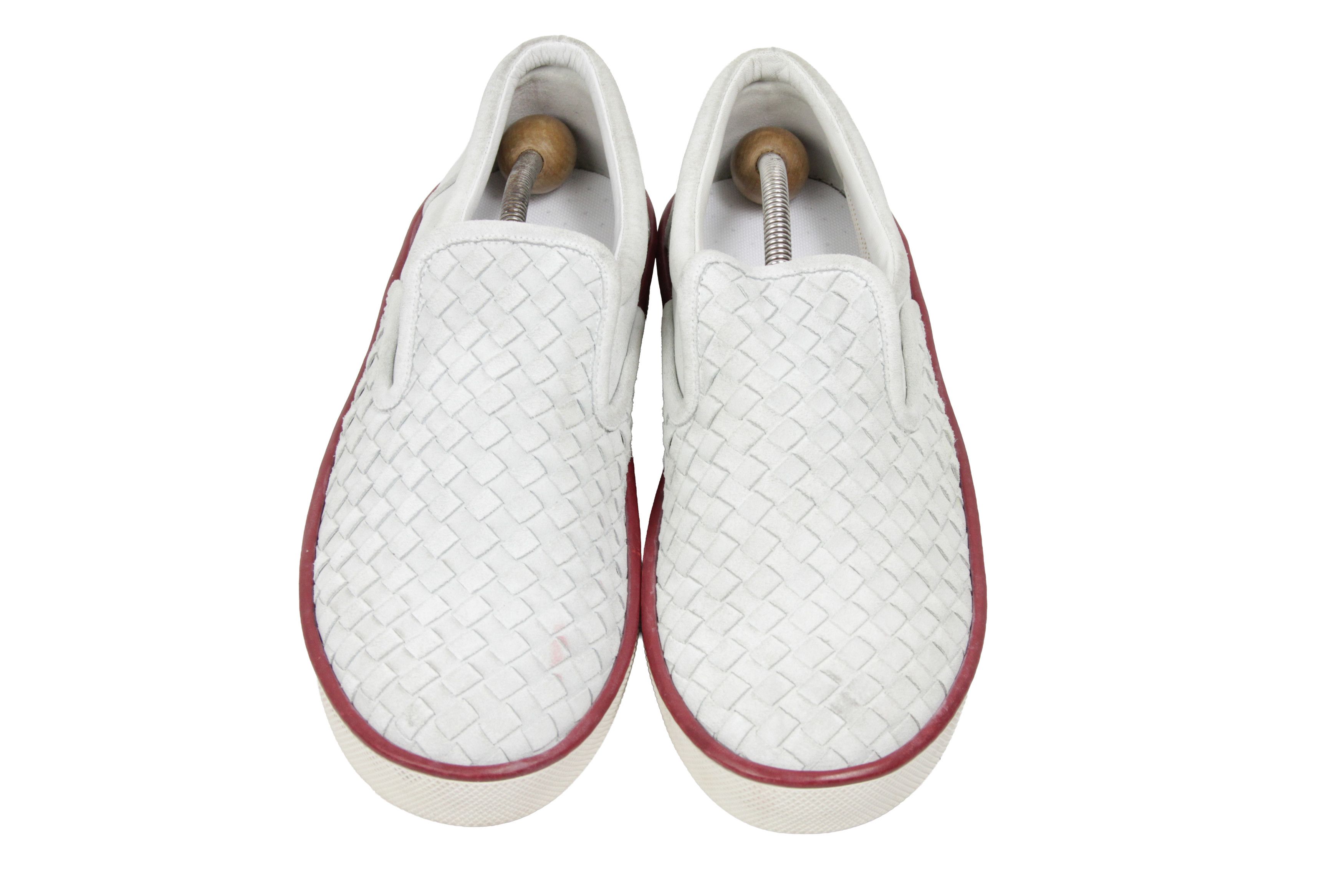 Bottega Veneta Intrecciato Woven Suede Slip Ons Size US 12 / EU 45 - 7 Thumbnail