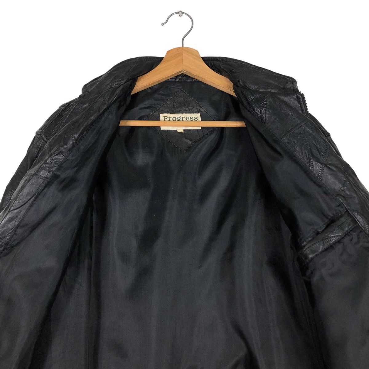 Japanese Brand 🔥Vintage Biker Genuine Leather Jacket Progress Uomo Japan Size US L / EU 52-54 / 3 - 12 Thumbnail