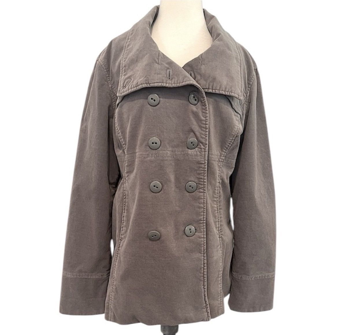 Calvin Klein Calvin Klein Double Breasted Gray Velvet Coat Jacket XL Tall Size XL / US 12-14 / IT 48-50 - 2 Thumbnail
