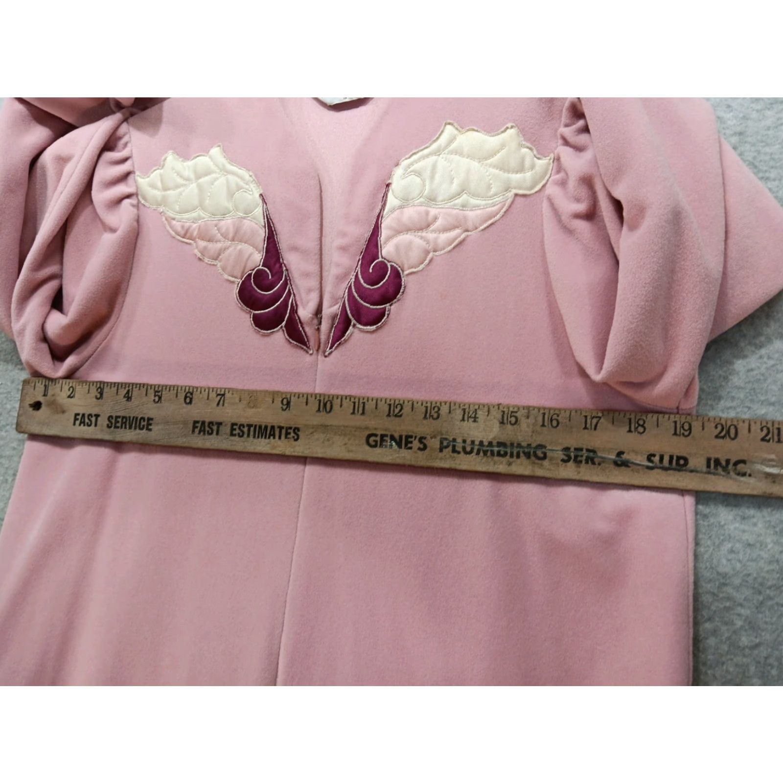 Vintage VINTAGE Vanity Fair VTG 80’s Robe Loungewear Size S Pink Velour Embroidered House Coat Pockets Womens 1980s Size ONE SIZE - 7 Thumbnail