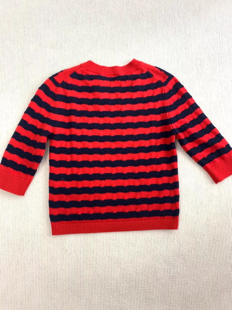 Chanel Chanel Red striped knitted short sleeves Size XS / US 0-2 / IT 36-38 - 2 Thumbnail