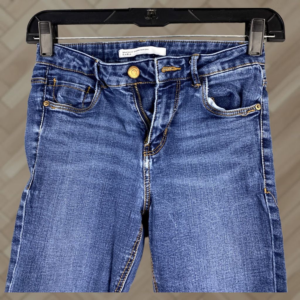 Zara Zara Jeans Skinny Ankle Women's Size 2 Dark Wash Denim Blue 5-Pocket Slim High Rise Cotton Blend Stretch Jeans Woman Regular 24in Inseam Value Size 26" / US 2 / IT 38 - 1 Thumbnail