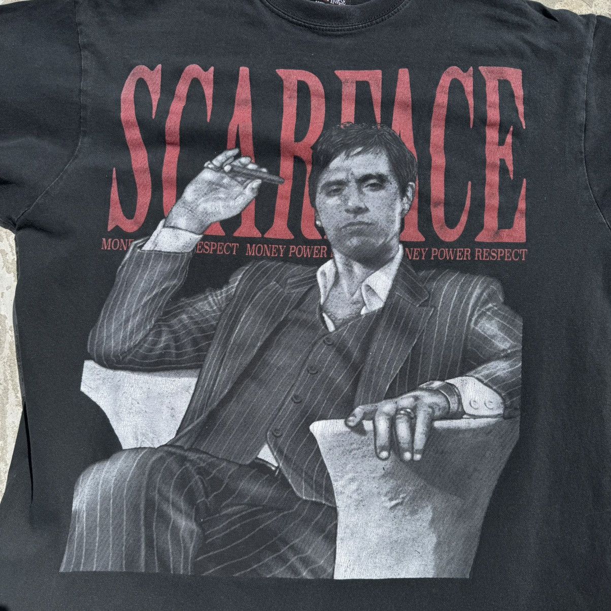 Japanese Brand × Vintage Vintage Scarface movie washed faded tshirt AOP 90s Al Pacino Size US XL / EU 56 / 4 - 3 Thumbnail