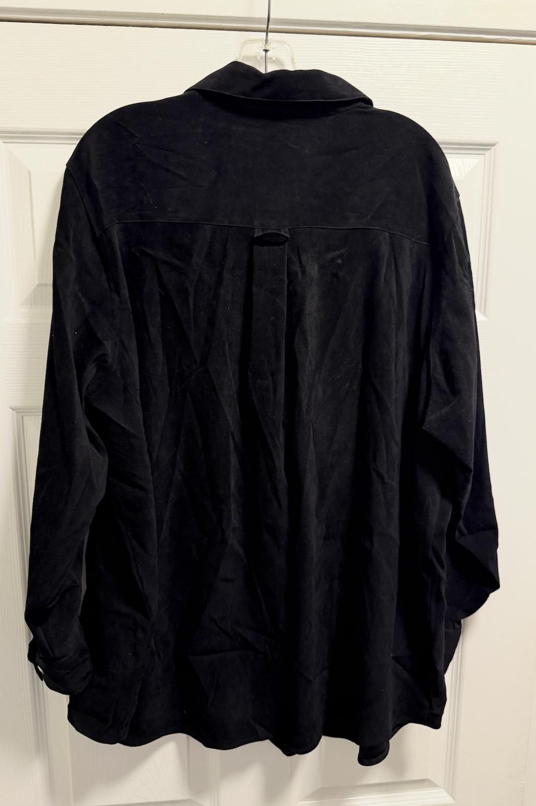 Designer Mainstreet Blues Black Shacket 2X – Velvet Feel MAGIC Size XXL / US 16-18 / IT 52-54 - 8 Thumbnail