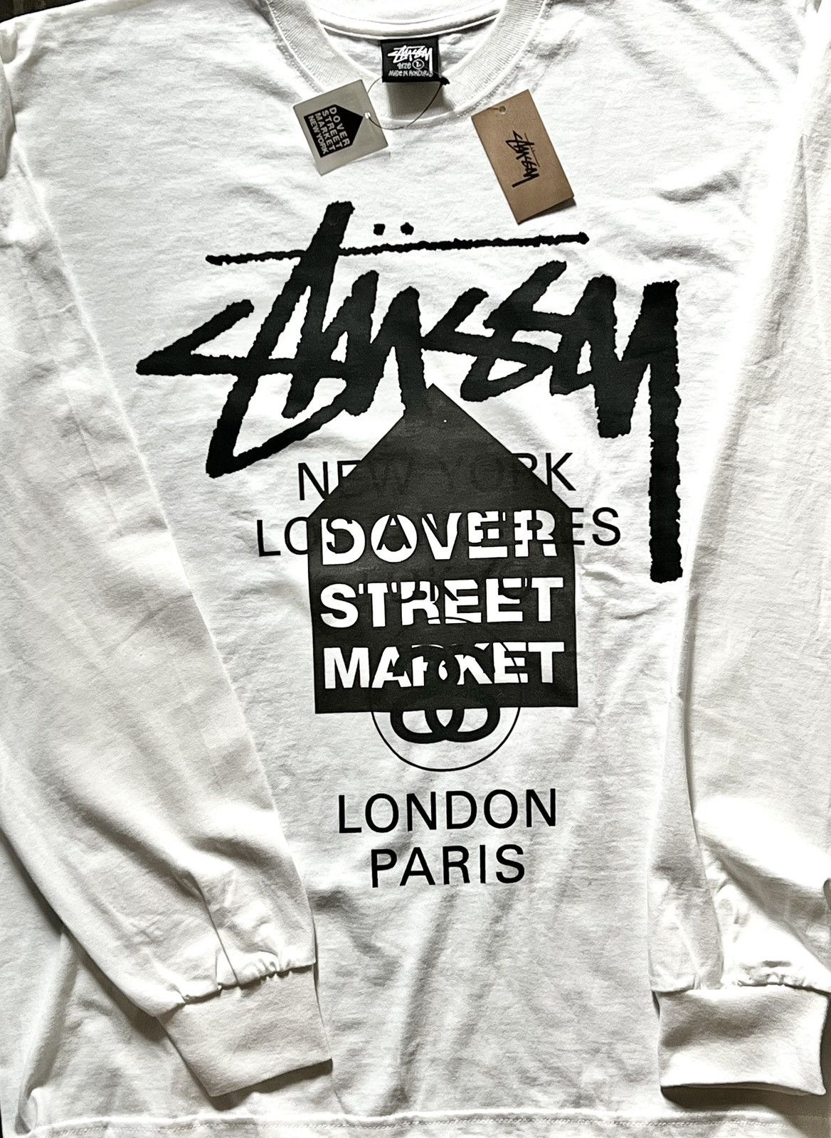 Dover Street Market × Stussy Stussy x DSM LS T white large Size US L / EU 52-54 / 3 - 4 Thumbnail