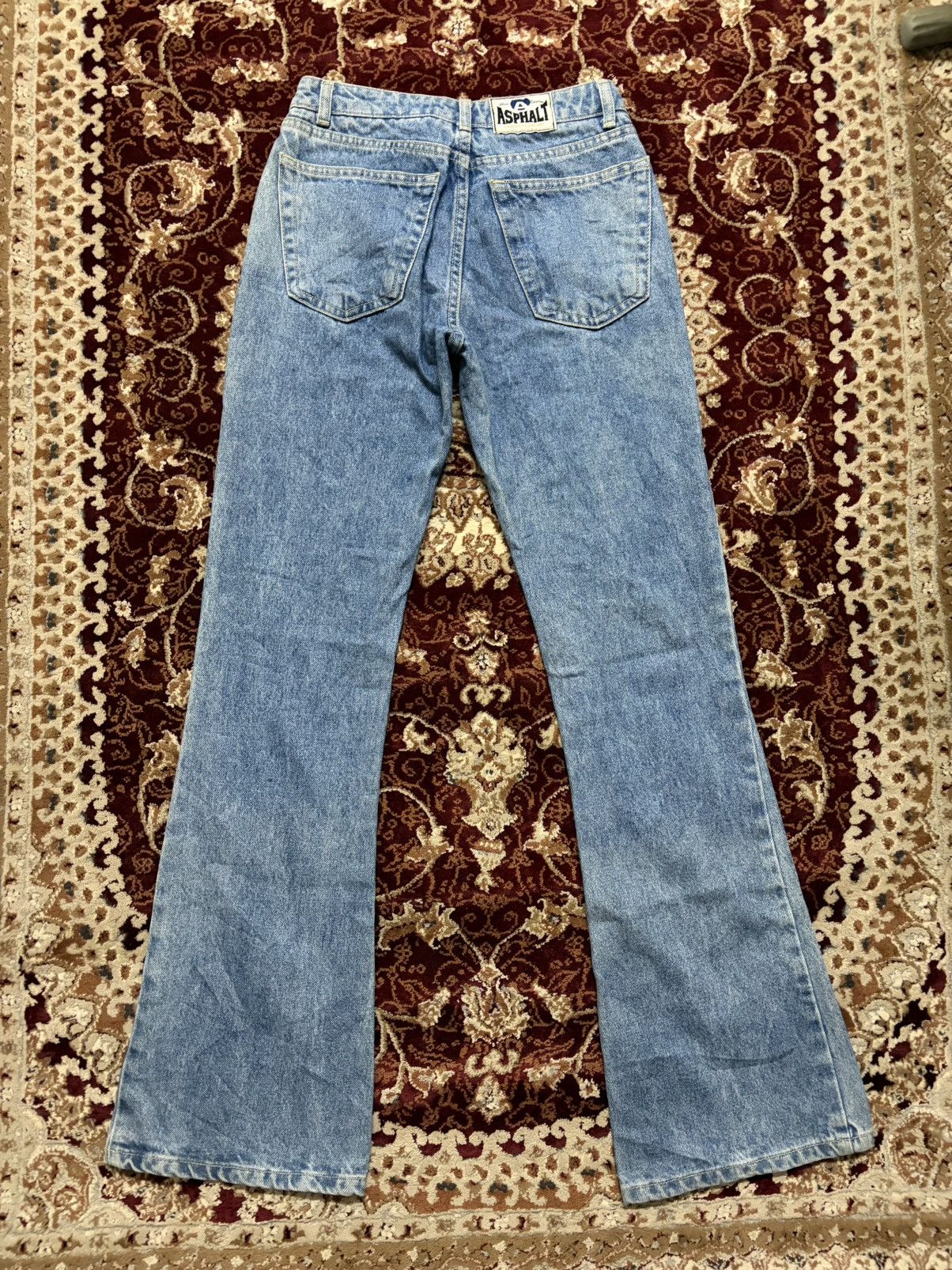 Other Vintage Blue Asphalt Flare Jeans Washed Bootcut Y2K Style Size 27" / US 4 / IT 40 - 2 Thumbnail