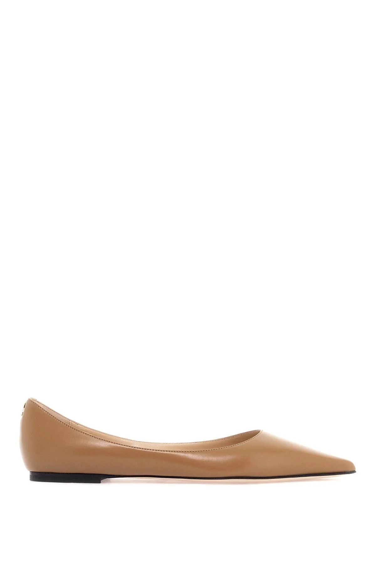 Jimmy Choo o1s22i1n1024 Smooth Leather Love Ballerina Flats in Beige Size US 10 / IT 40 - 1 Thumbnail