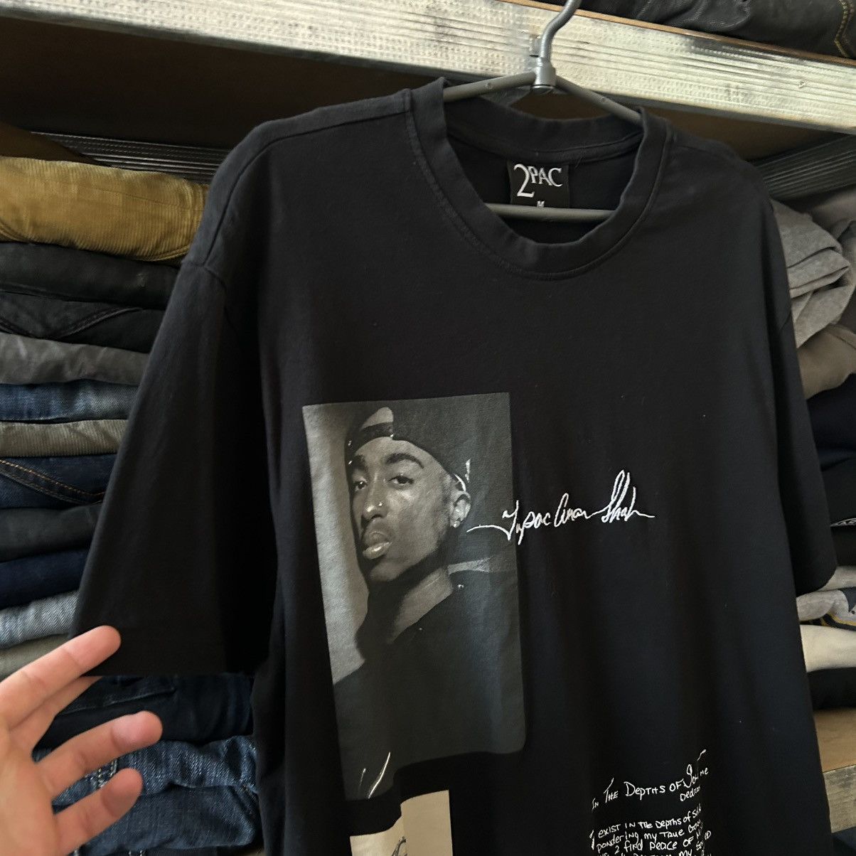 Rap Tees Vintage Tupac 2Pac big logo streetwear rap tee size M Size US M / EU 48-50 / 2 - 2 Thumbnail