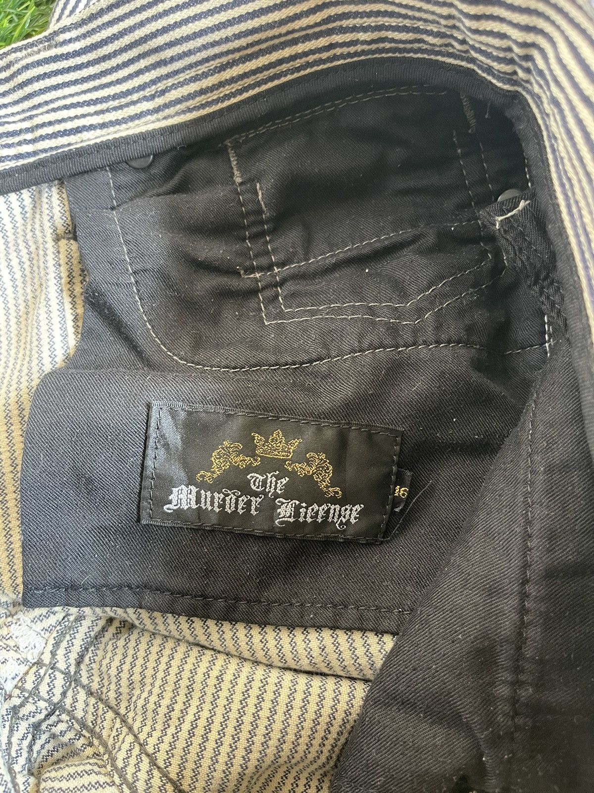 Murder License Vintage 90s🔥MURDER LICENSE🔥Flared Striped Bush Pants Jeans Size US 33 - 17 Thumbnail