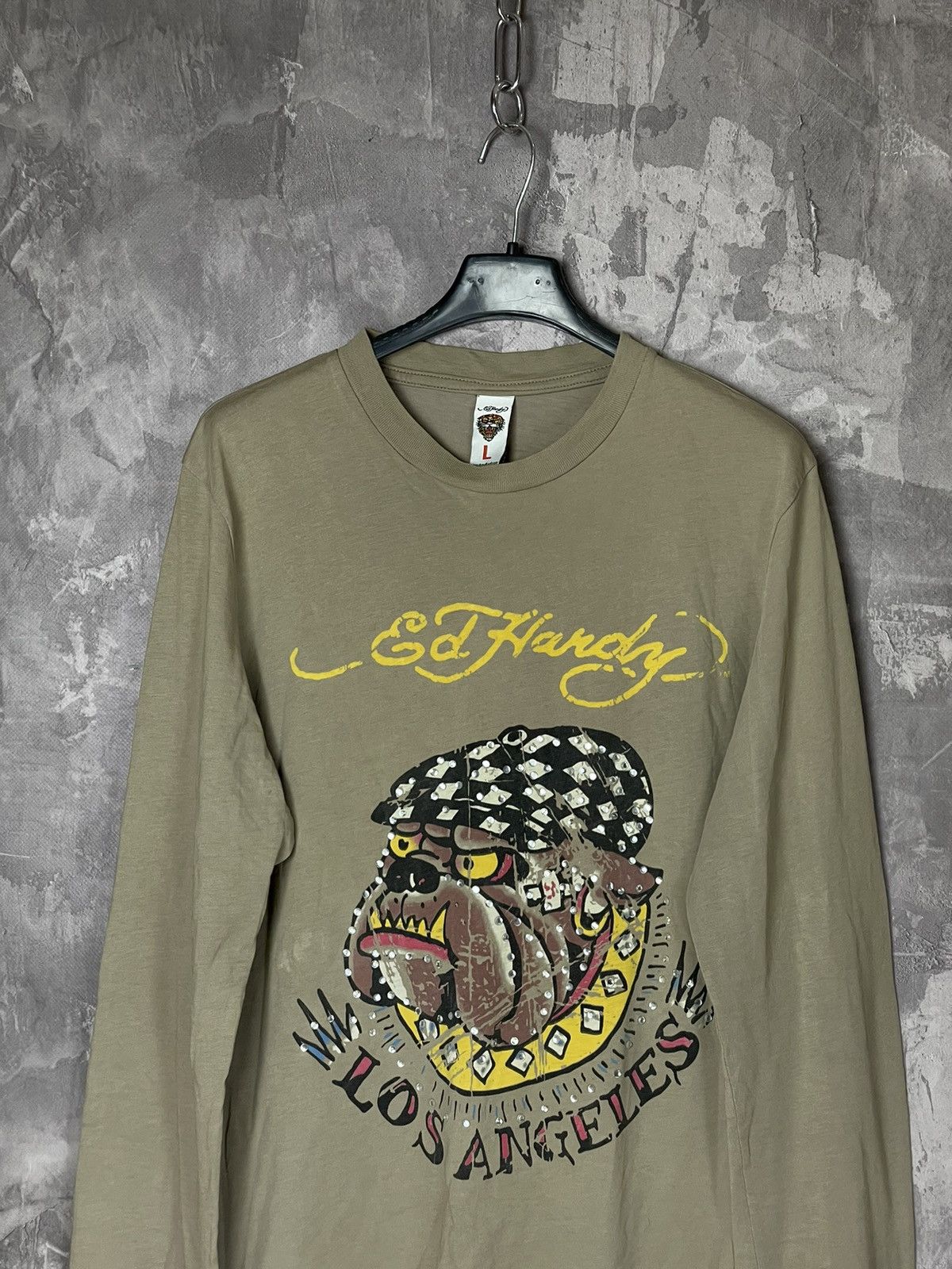 Ed Hardy × Japanese Brand VINTAGE ED HARDY Y2K LONG SLEEVE SHIRT Size L / US 10 / IT 46 - 2 Thumbnail