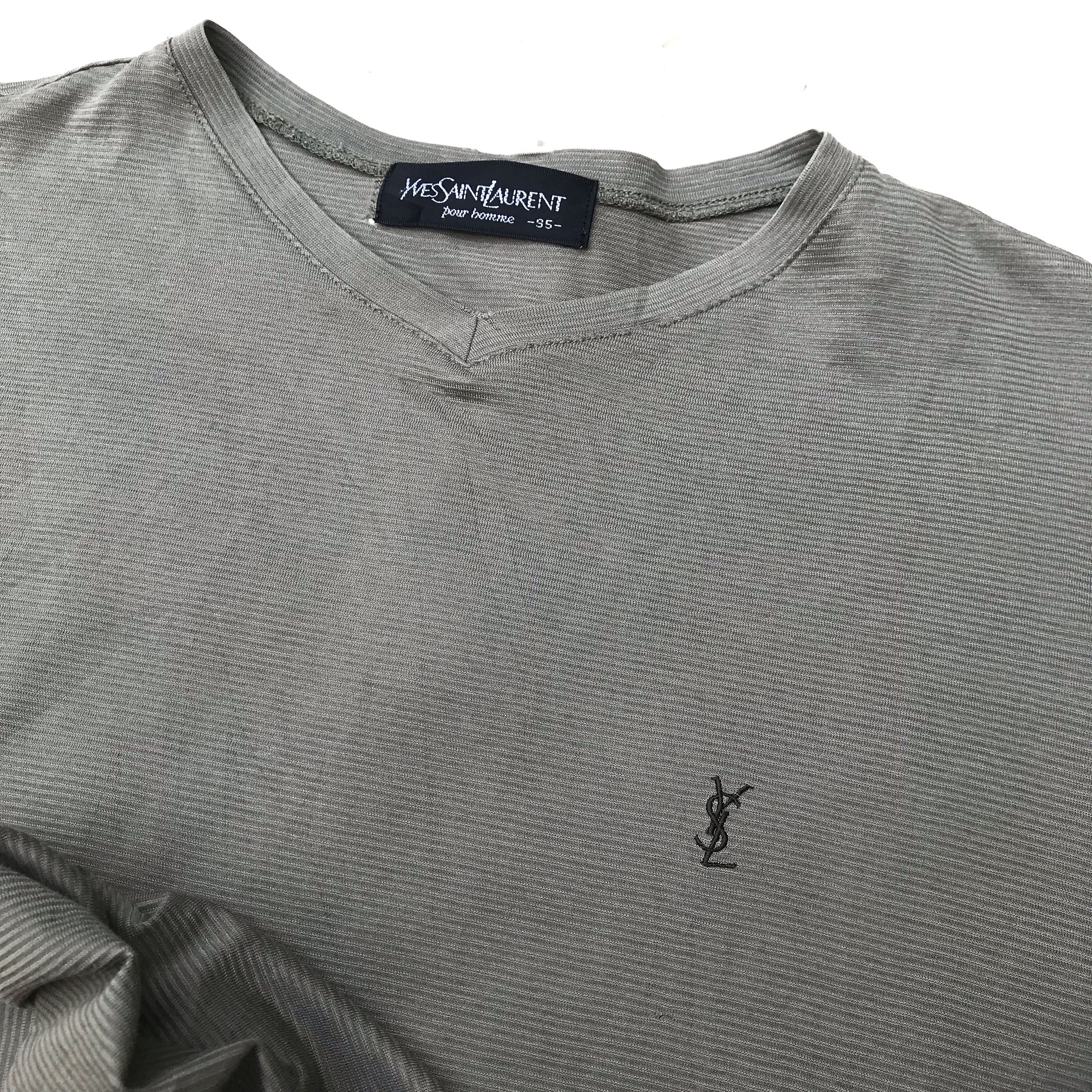 Designer × Vintage × Yves Saint Laurent Vintage YSL Yves Saint Laurent Pour Homme tee Tshirt short Size US M / EU 48-50 / 2 - 6 Thumbnail