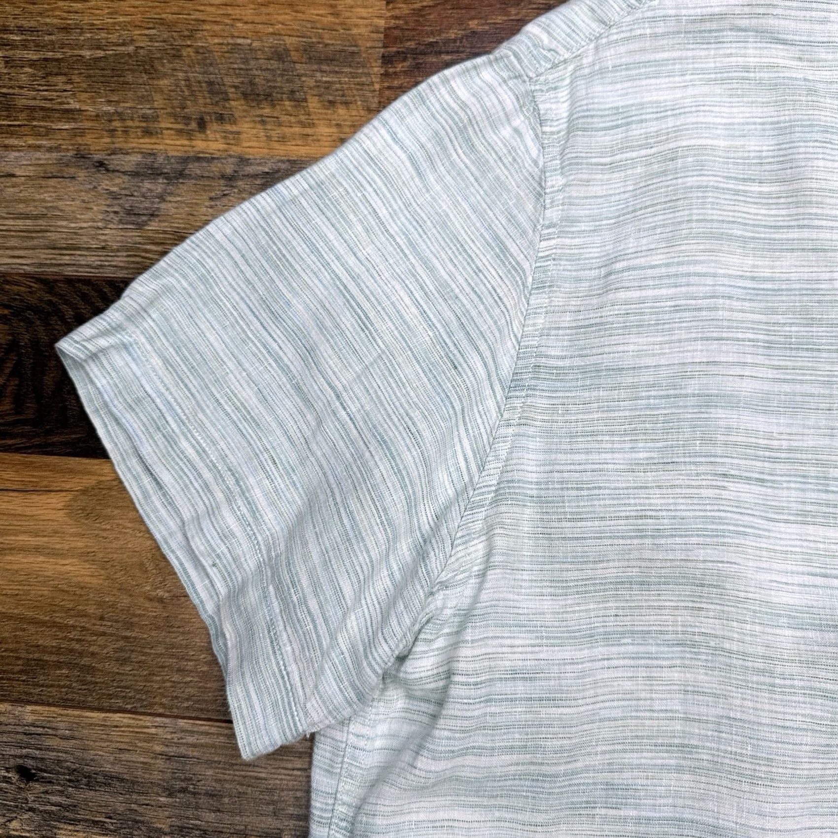 Banana Republic Banana Republic Linen Shirt Mens XL Green Button Up Size US XL / EU 56 / 4 - 6 Thumbnail
