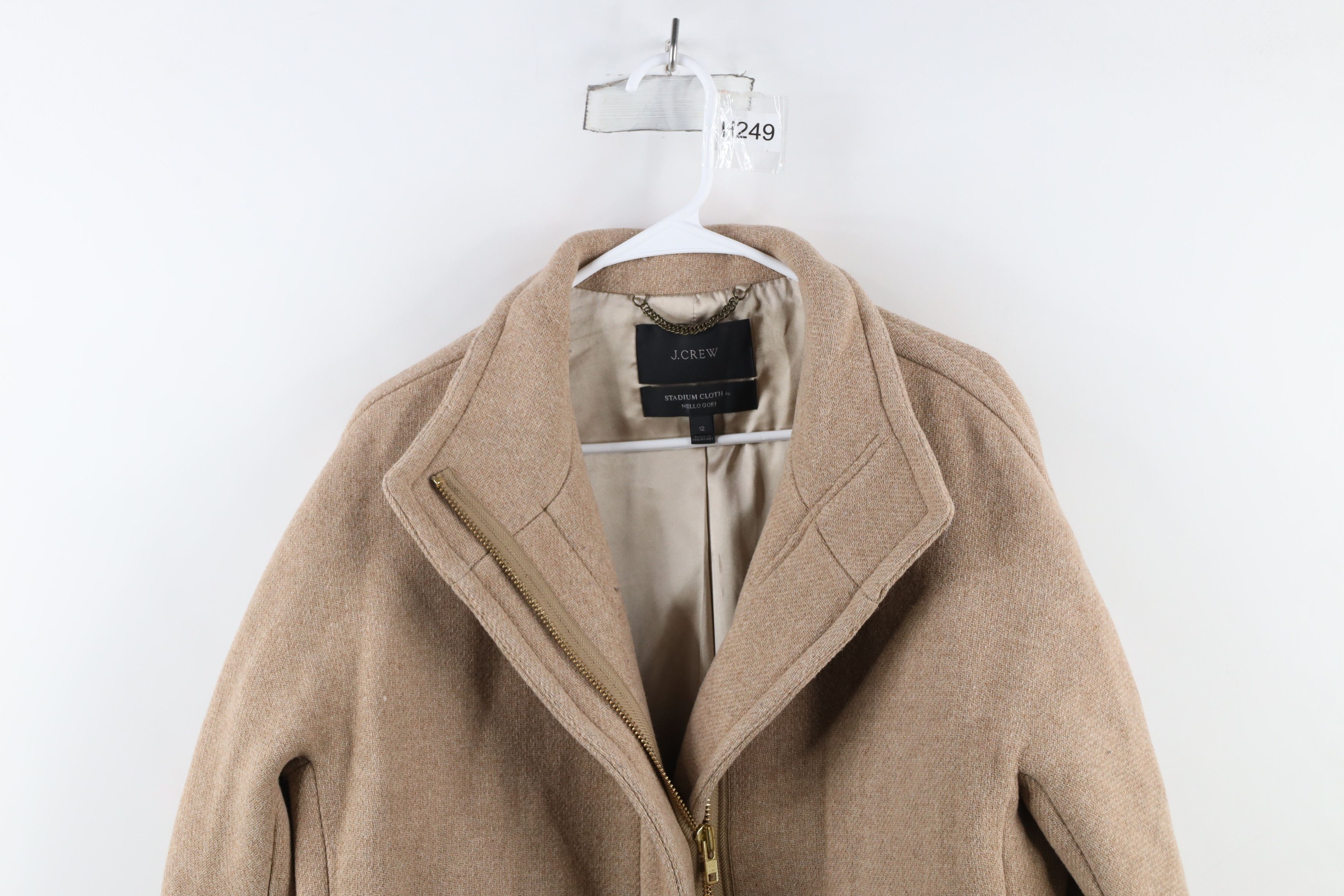 J.Crew × Vintage J Crew Cloth Nello Gori Cocoon Wool Coat Jacket Beige Size XL / US 12-14 / IT 48-50 - 2 Thumbnail