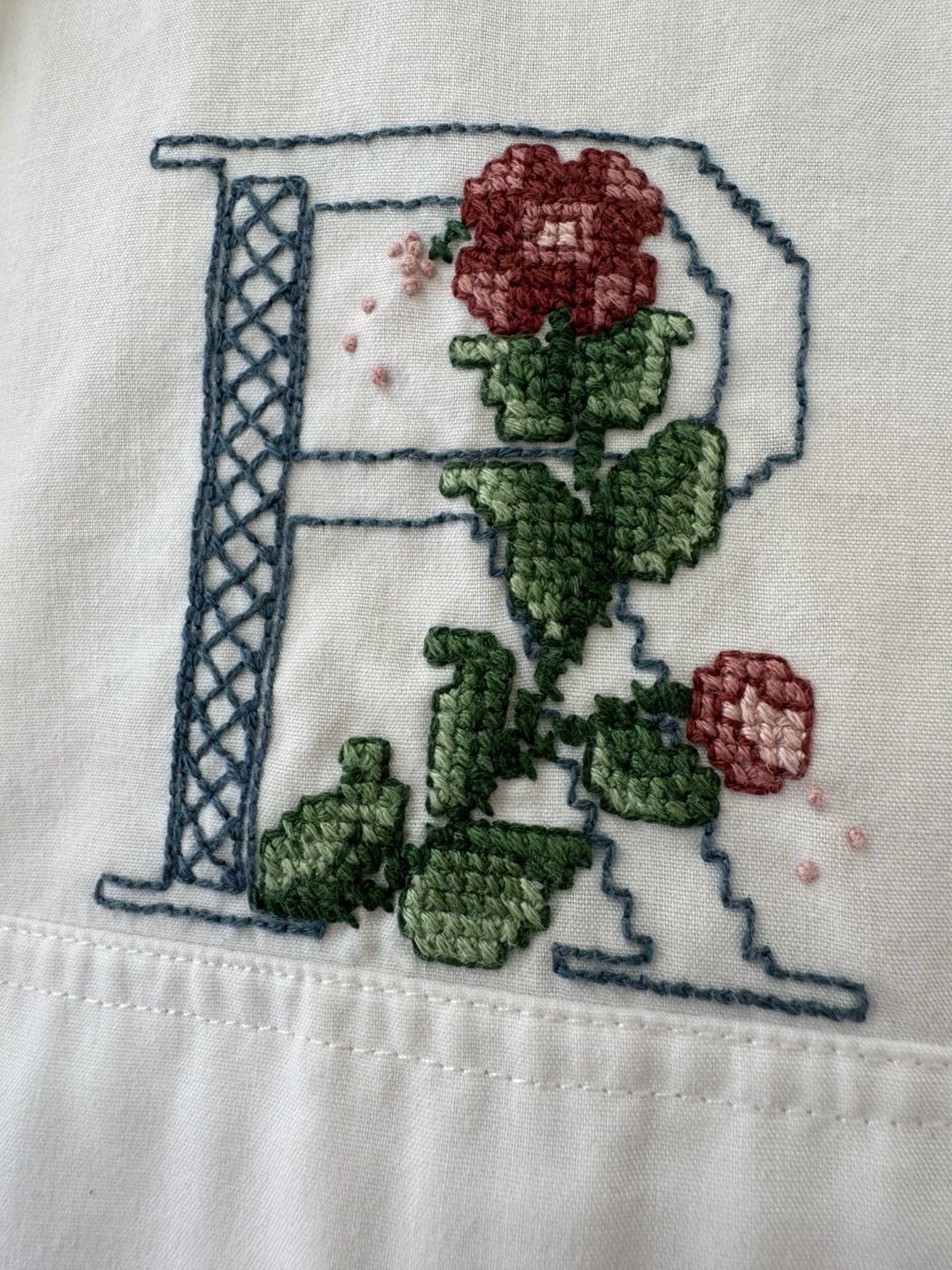 Vintage Henri James women’s L vintage 90s white button up embroidery Size L / US 10 / IT 46 - 3 Thumbnail