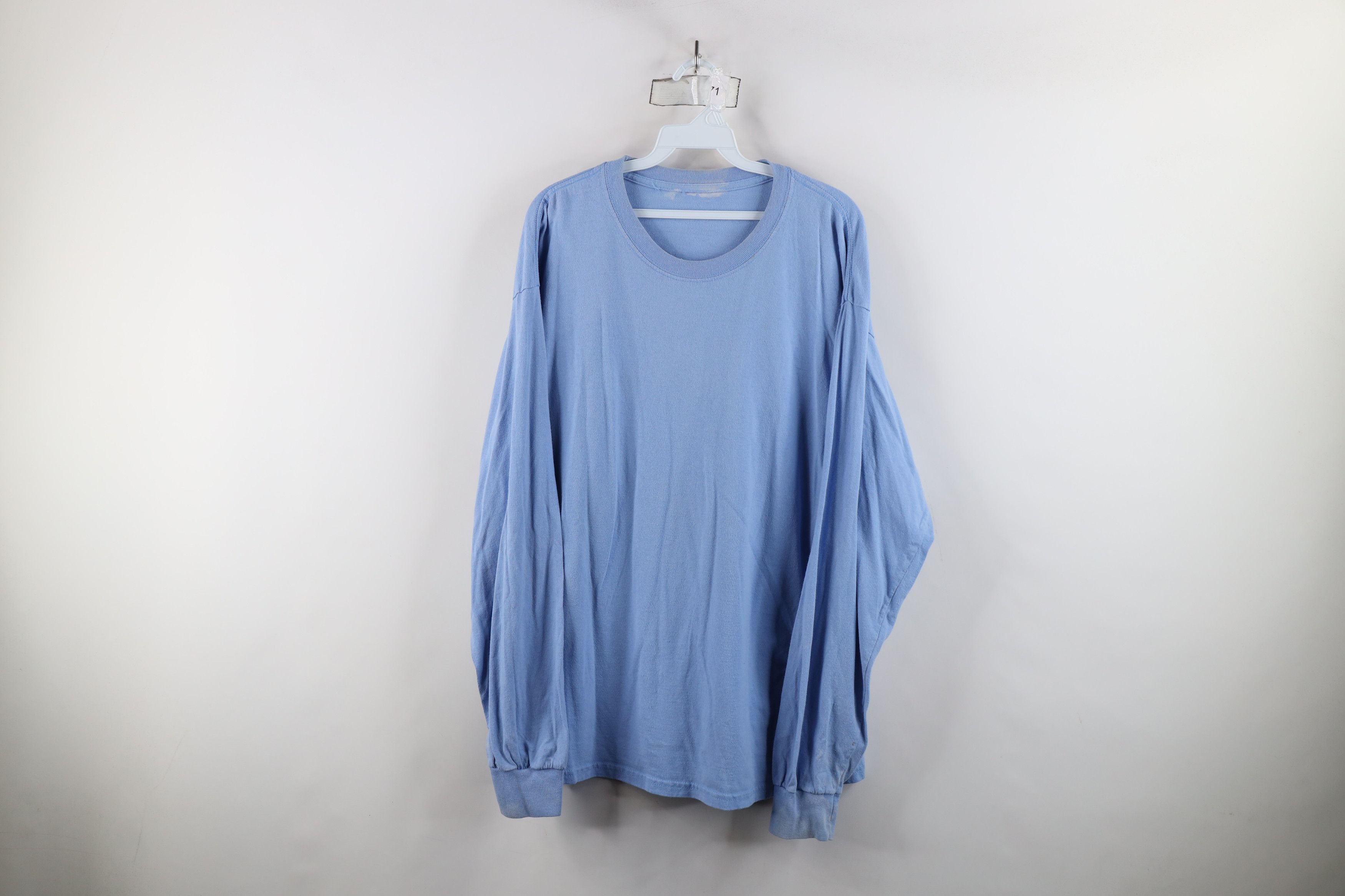 Vintage Vintage 90s Streetwear Long Sleeve T-Shirt Carolina Blue Size US XXL / EU 58 / 5 - 1 Thumbnail