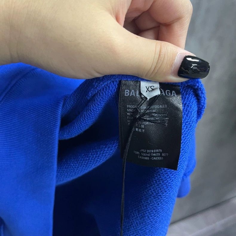 Balenciaga Balenciaga Blue printed logo sweatshirt Size US XS / EU 42 / 0 - 4 Thumbnail