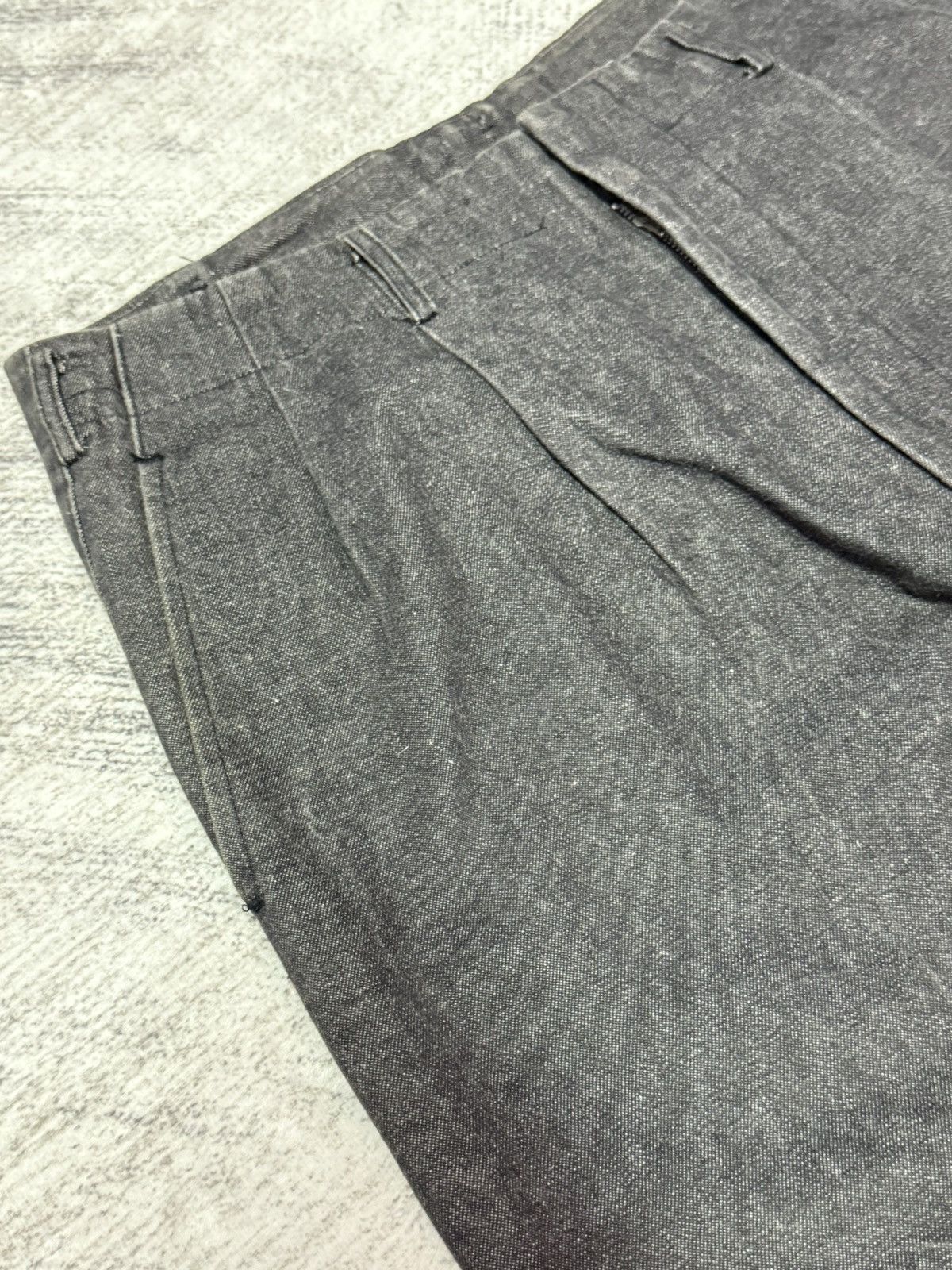 Creighton × Japanese Brand × Vintage 50s 60s Creighton Selvedge Pleated High Waist Baggy Jeans Size US 31 - 6 Thumbnail
