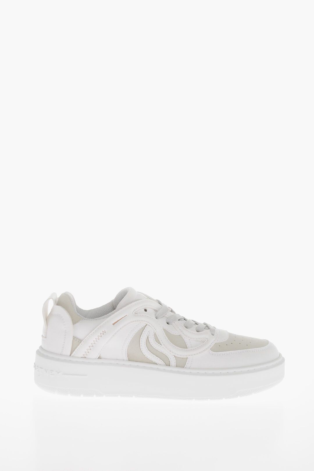 og1mm0824 Eco-Leather S-Wave Low Top Sneaker in White