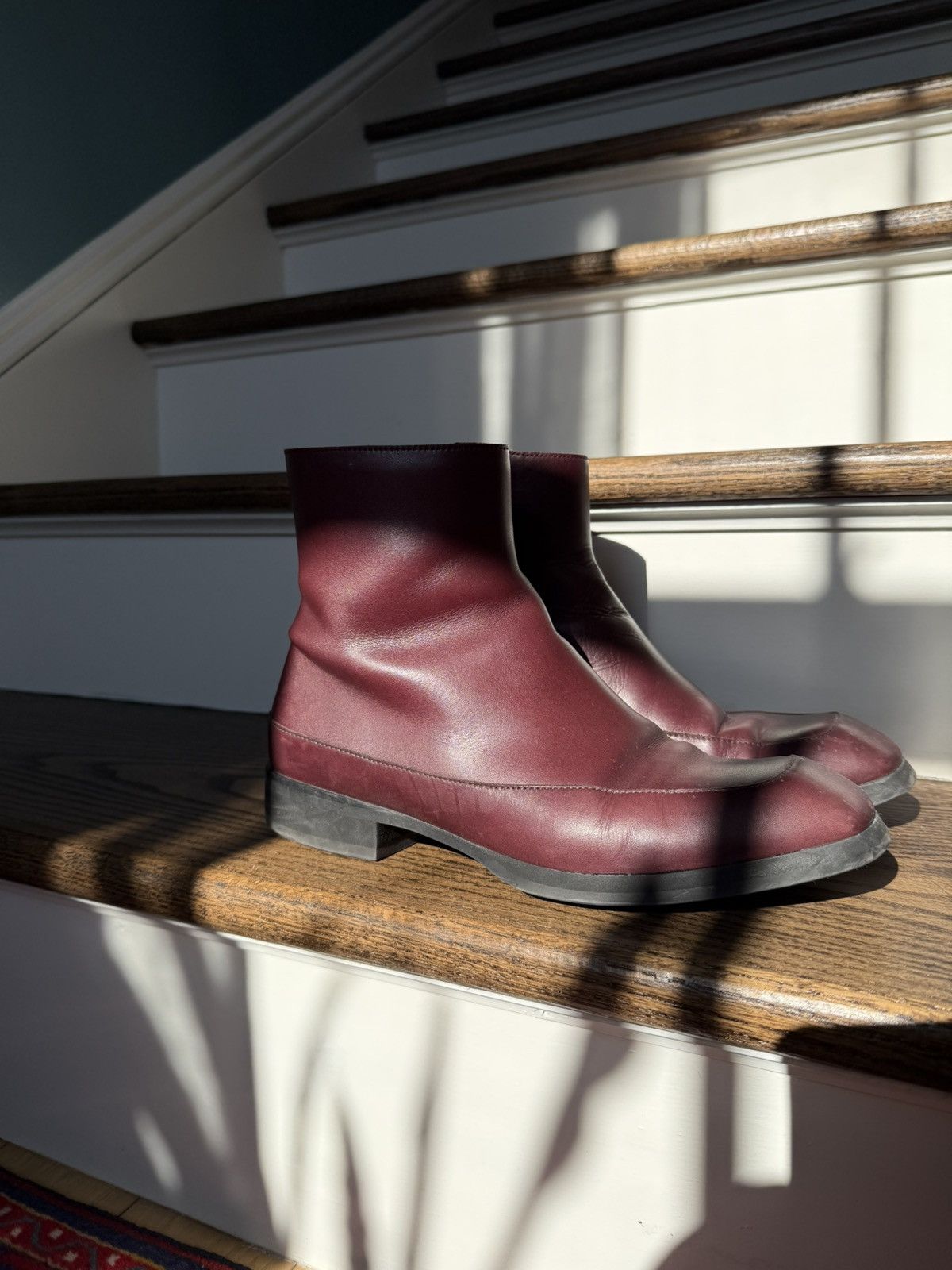 The Row The Row Burgundy Garden Ankle Boots size 40 Size US 7 / EU 40 - 5 Thumbnail