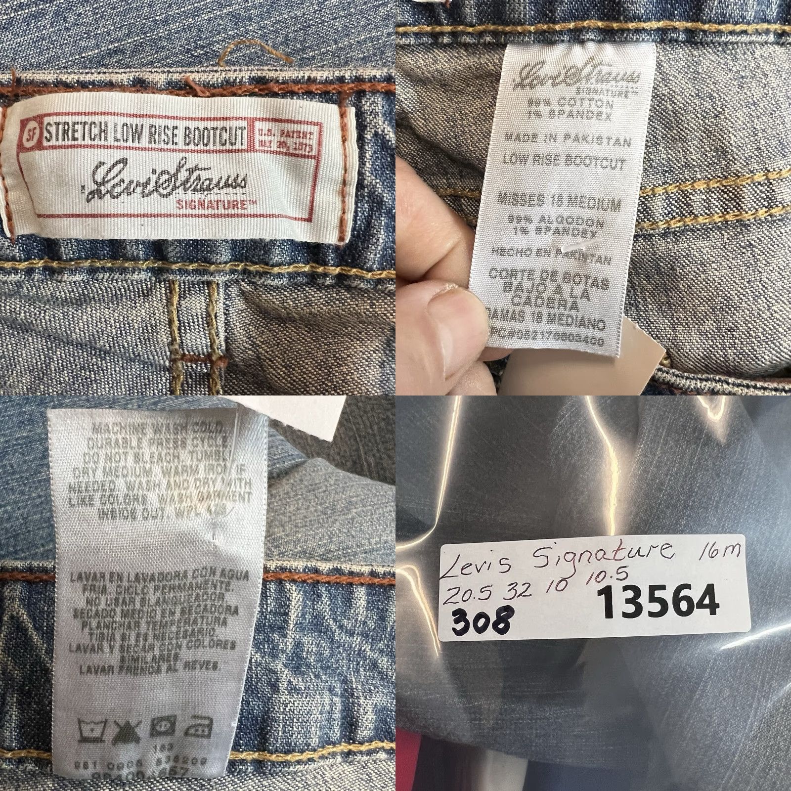 Levi's VINTAGE Levi's Signature Boot Cut Denim Jeans Women's 16M 32 Inseam Blue 41 Waist NWT Jeans Size 38" / US 16 / IT 52 - 10 Thumbnail