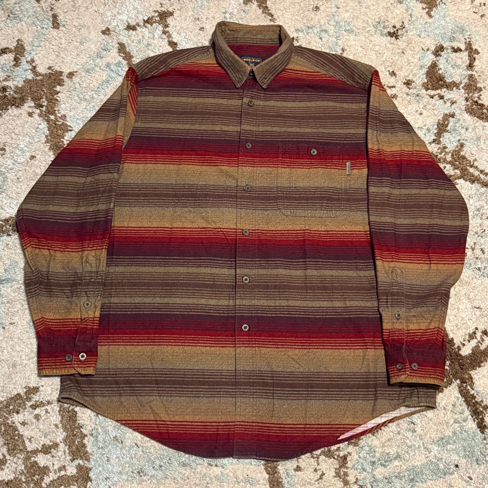 Woolrich Woolen Mills Vintage Woolrich Striped Button Down Shirt Size 2XL 90s Size US XXL / EU 58 / 5 - 1 Thumbnail