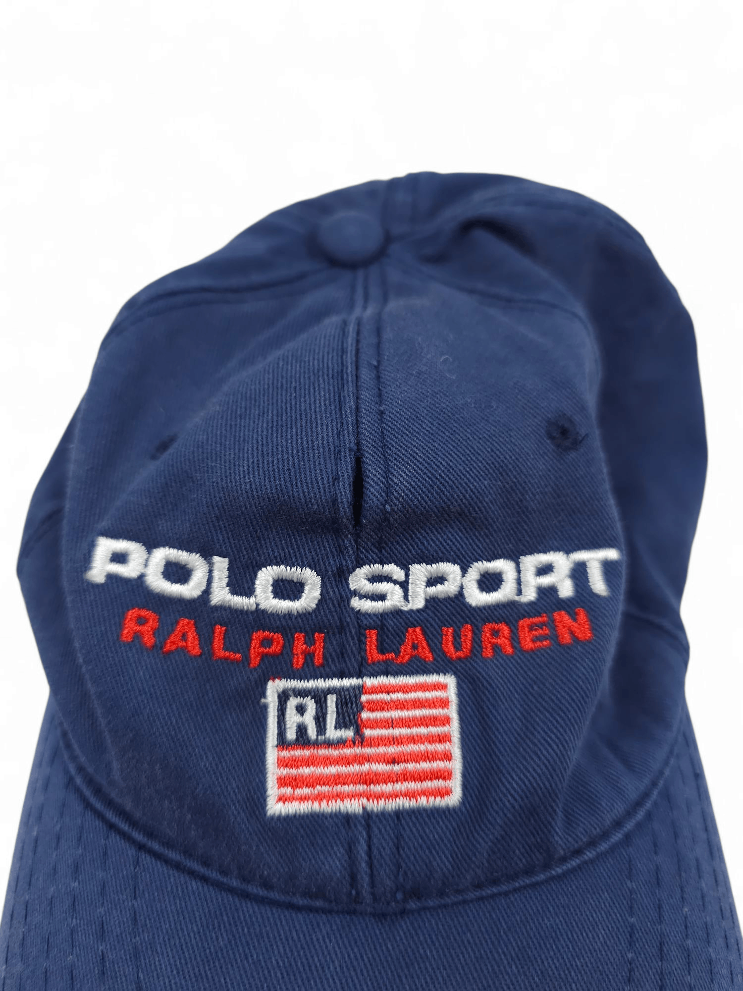 Polo Ralph Lauren 💎 Vintage 90's Ralph Lauren Sport Navy Strapback Hat Cap Size ONE SIZE - 5 Thumbnail
