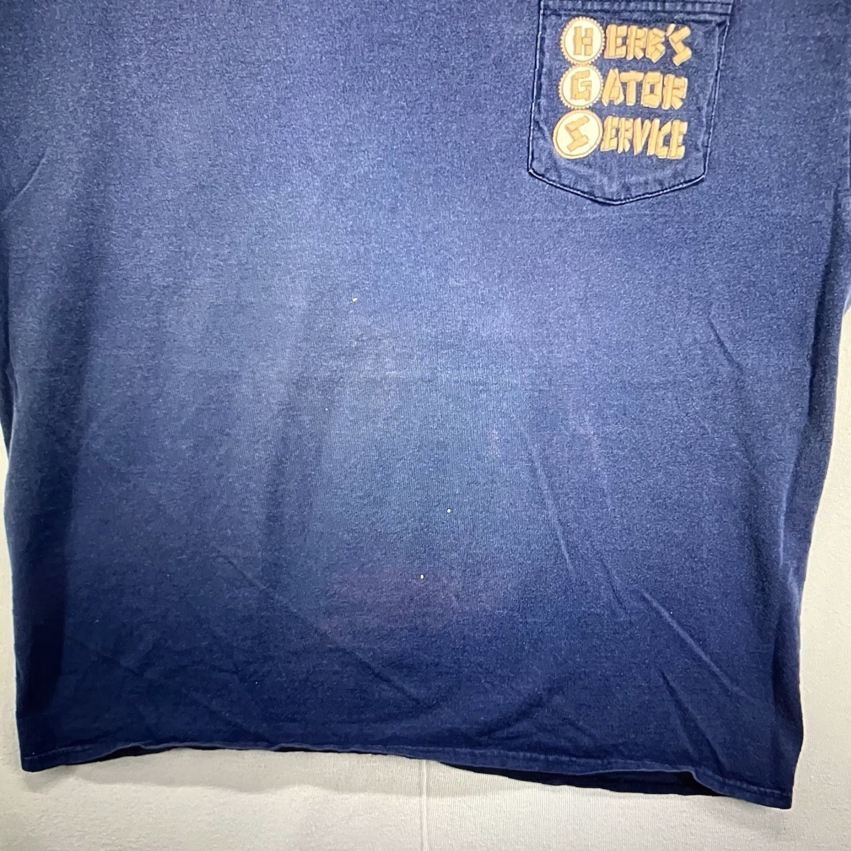 Hanes VINTAGE Hanes Men’s T-Shirt XL Short Sleeve Crew Neck Graphic Print 90s Workwear Gators Blue Size US XL / EU 56 / 4 - 7 Thumbnail