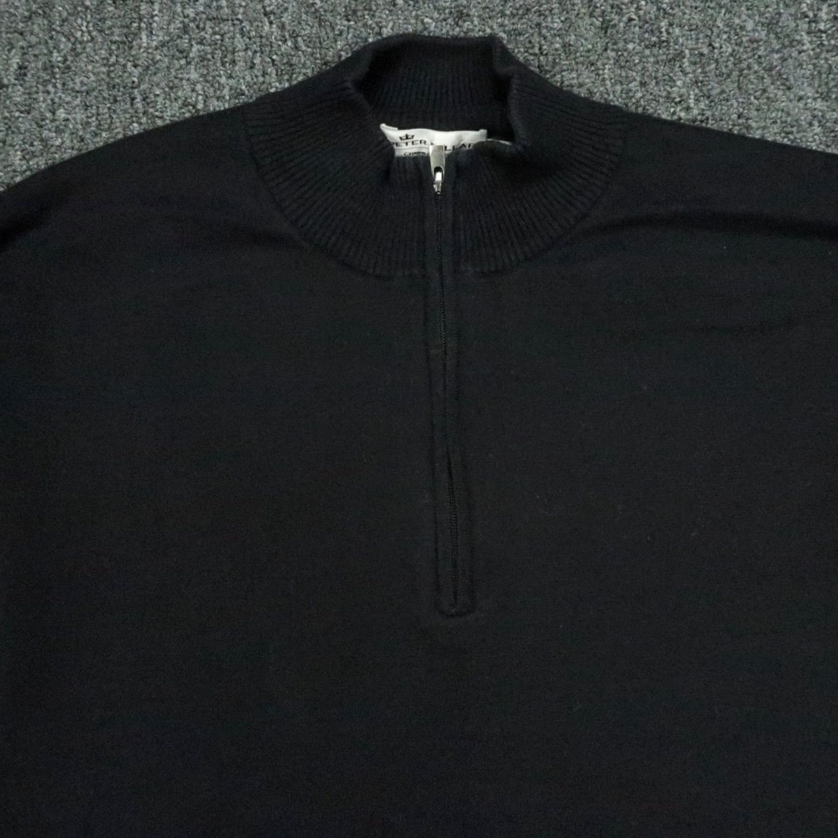 Peter Millar VINTAGE Peter Millar Pullover Shirt Mens XL Black 1/4 Zip Mock Neck Lightweight Casual Size US XL / EU 56 / 4 - 2 Thumbnail