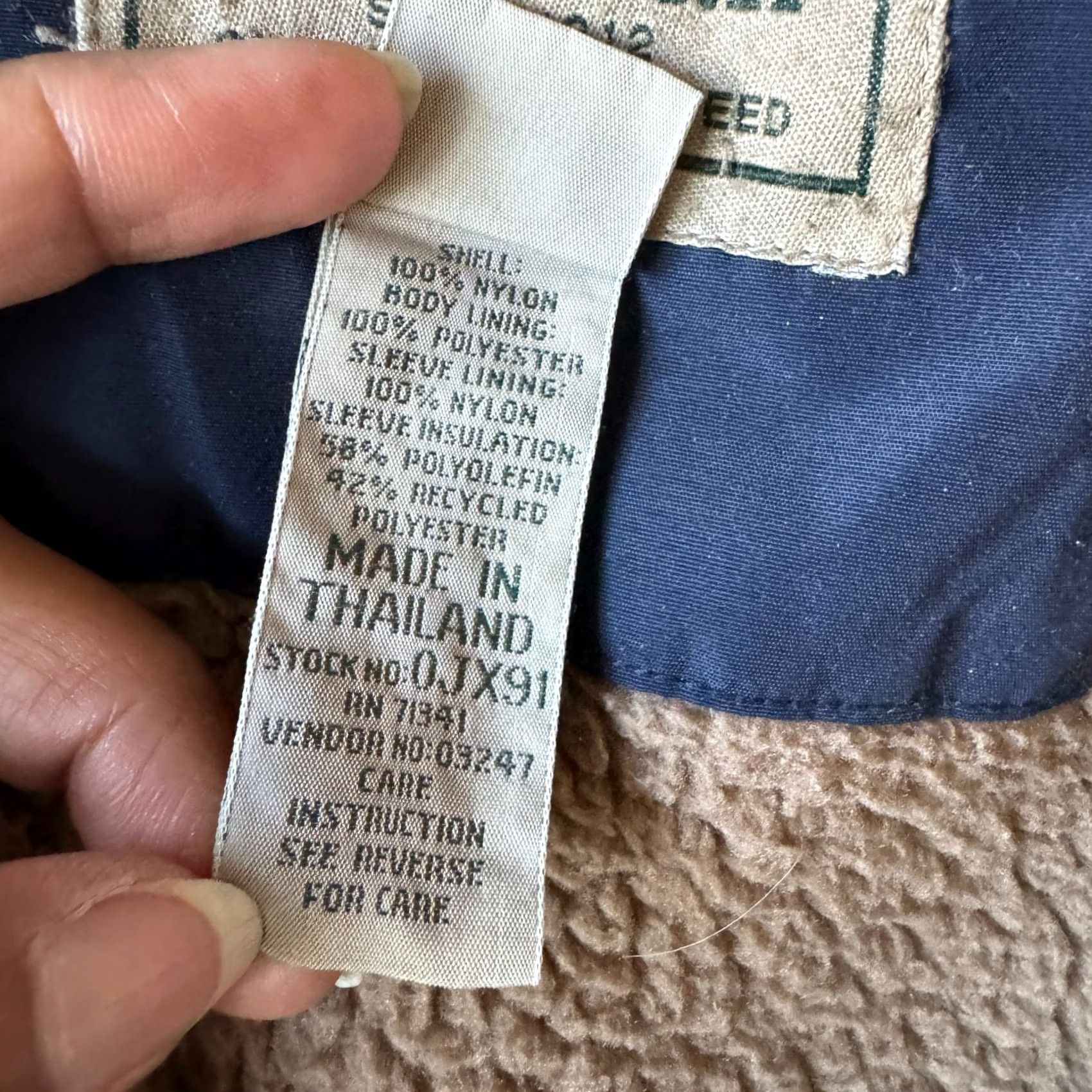 Vintage LL Bean Jacket Mens XL Blue Bomber Ski Sherpa Lined Nylon Outdoor Snow Jacket - Mens Size US XL / EU 56 / 4 - 5 Thumbnail