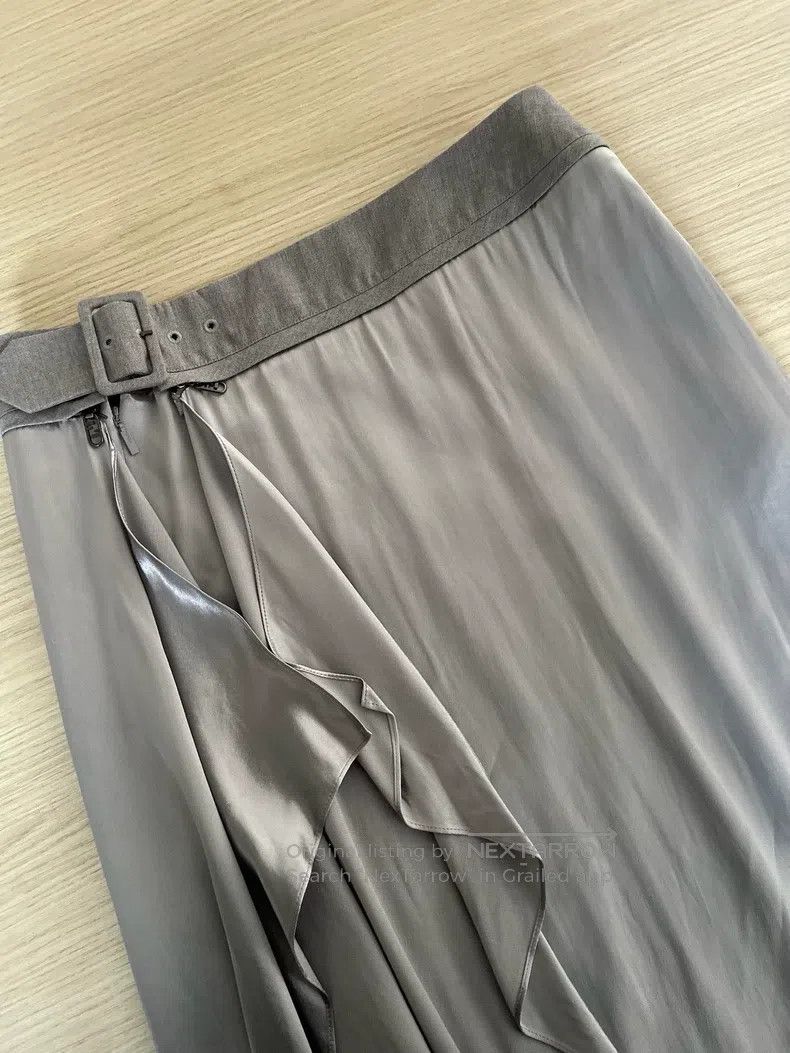 Fendi Fendi Silver silk skirt Size 26" / US 2 / IT 38 - 4 Thumbnail