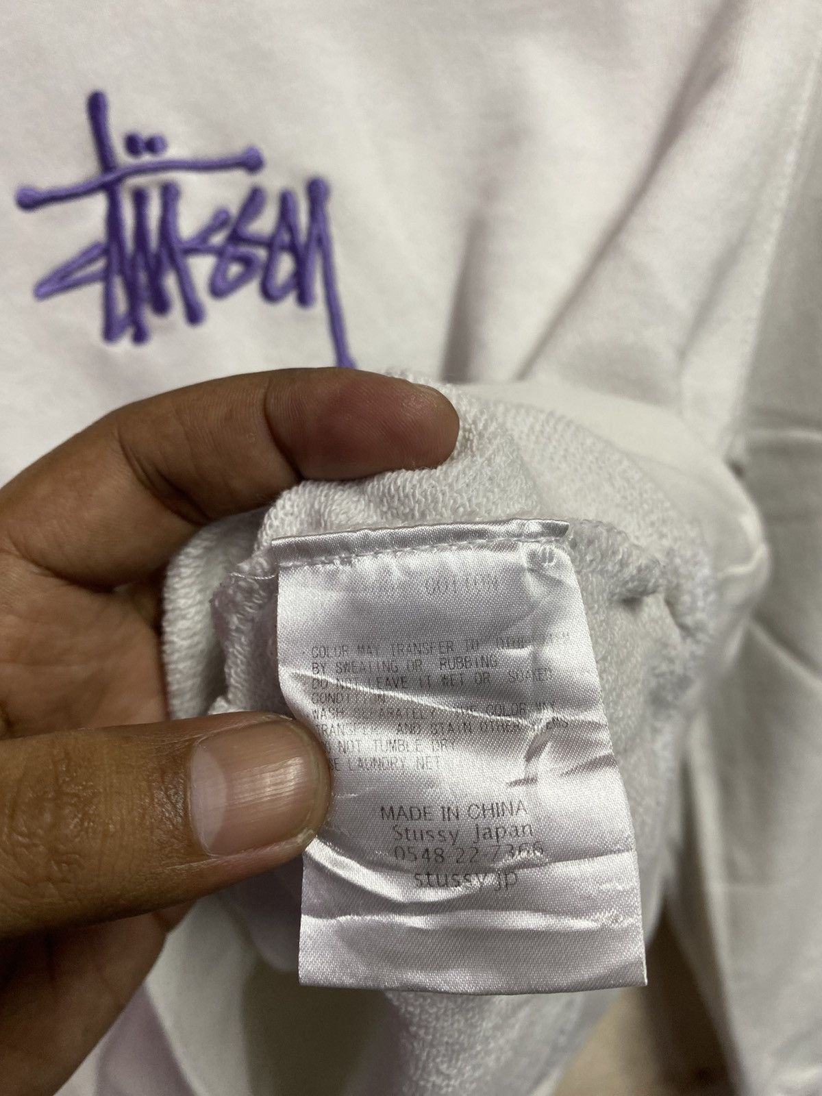 Stussy Stüssy Basic Crew sweatshirt in white Size S / US 4 / IT 40 - 3 Thumbnail