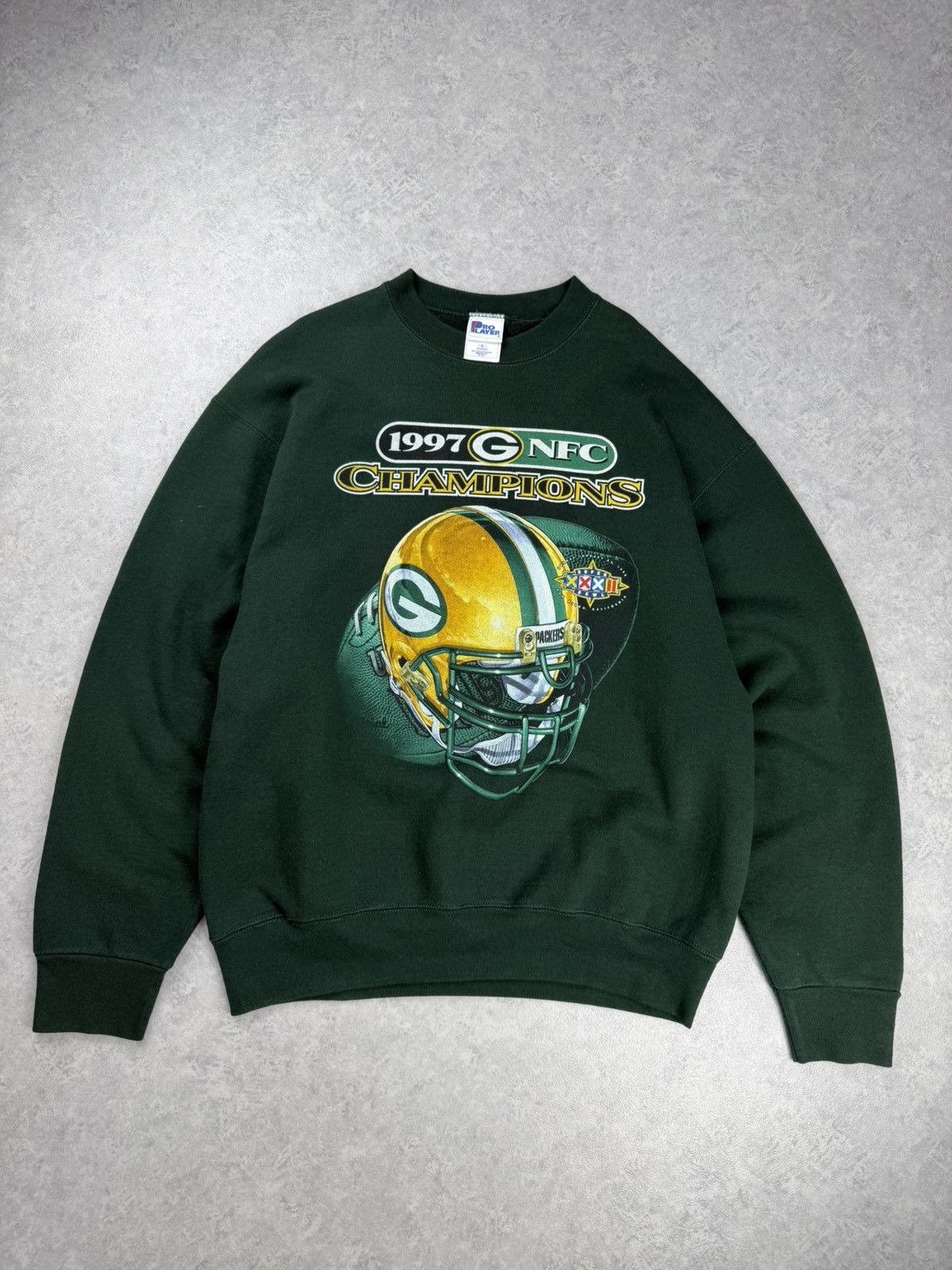 Pro Player 1997 Green Bay Packers NFC Champions Crewneck Sweatshirt Size US XL / EU 56 / 4 - 1 Thumbnail