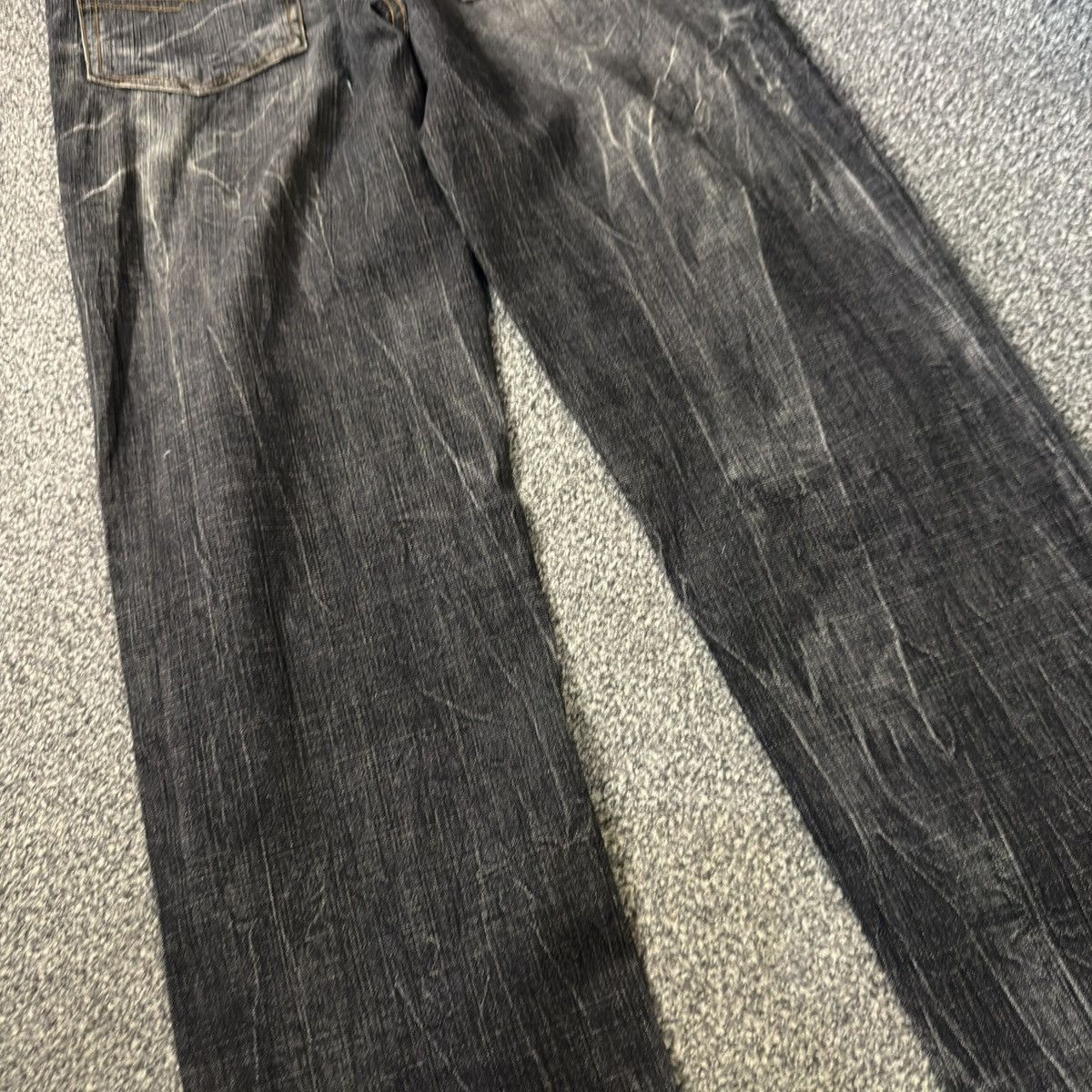 Le Grande Bleu (L.G.B.) 🔥🇯🇵 Y2K Japanese D-Douh Wash Out Punk Grunge Distressed Denim Size US 29 - 10 Thumbnail