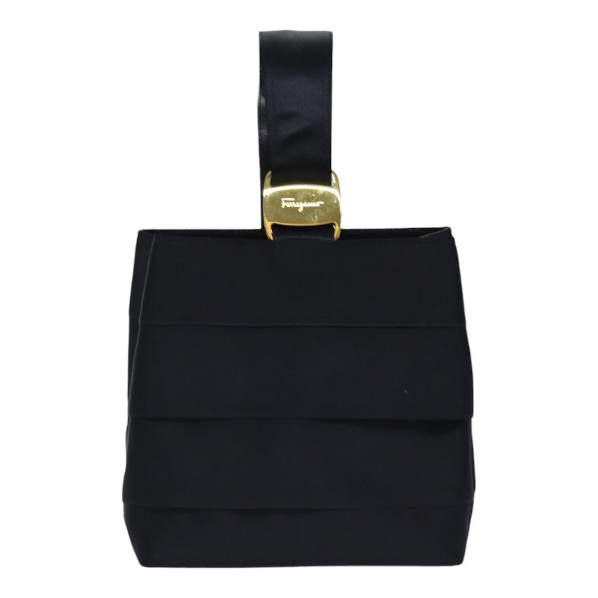 Salvatore Ferragamo Black Silk Handbag (Pre-Owned) Size ONE SIZE - 1 Thumbnail