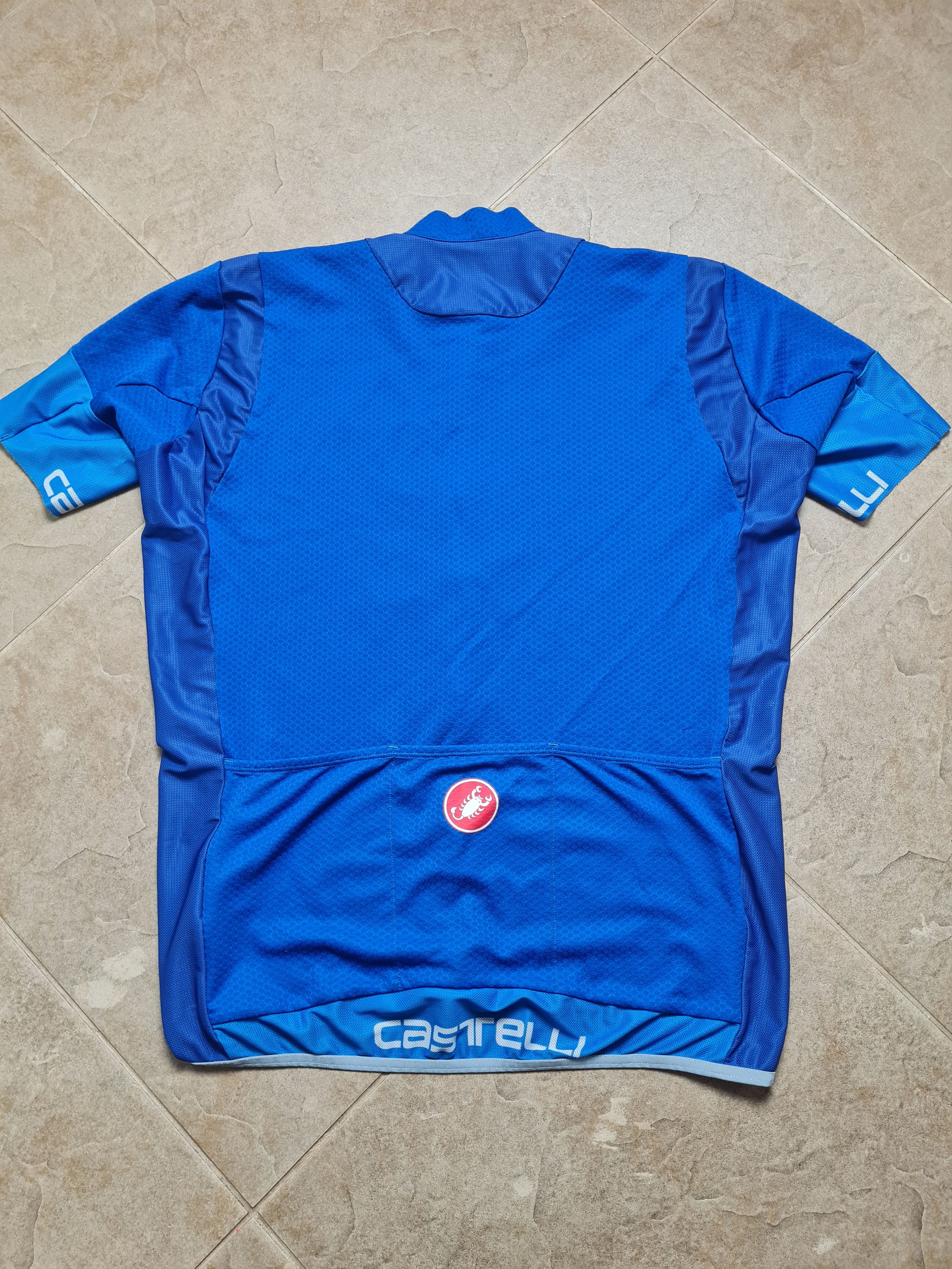 Other Bike Shirt CASTELLI ENTRANTA CYCLING Shirt Blue YKK VISLON Size US XXL / EU 58 / 5 - 18 Thumbnail