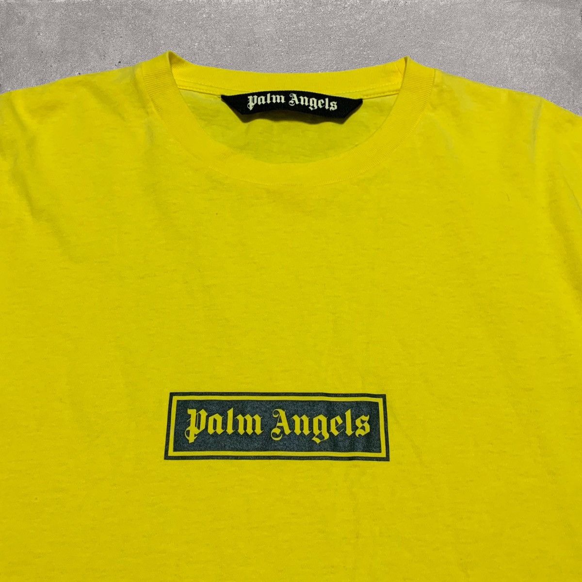 Palm Angels Palm Angels Large Box Logo Graphic Yellow Tee Size US L / EU 52-54 / 3 - 3 Thumbnail