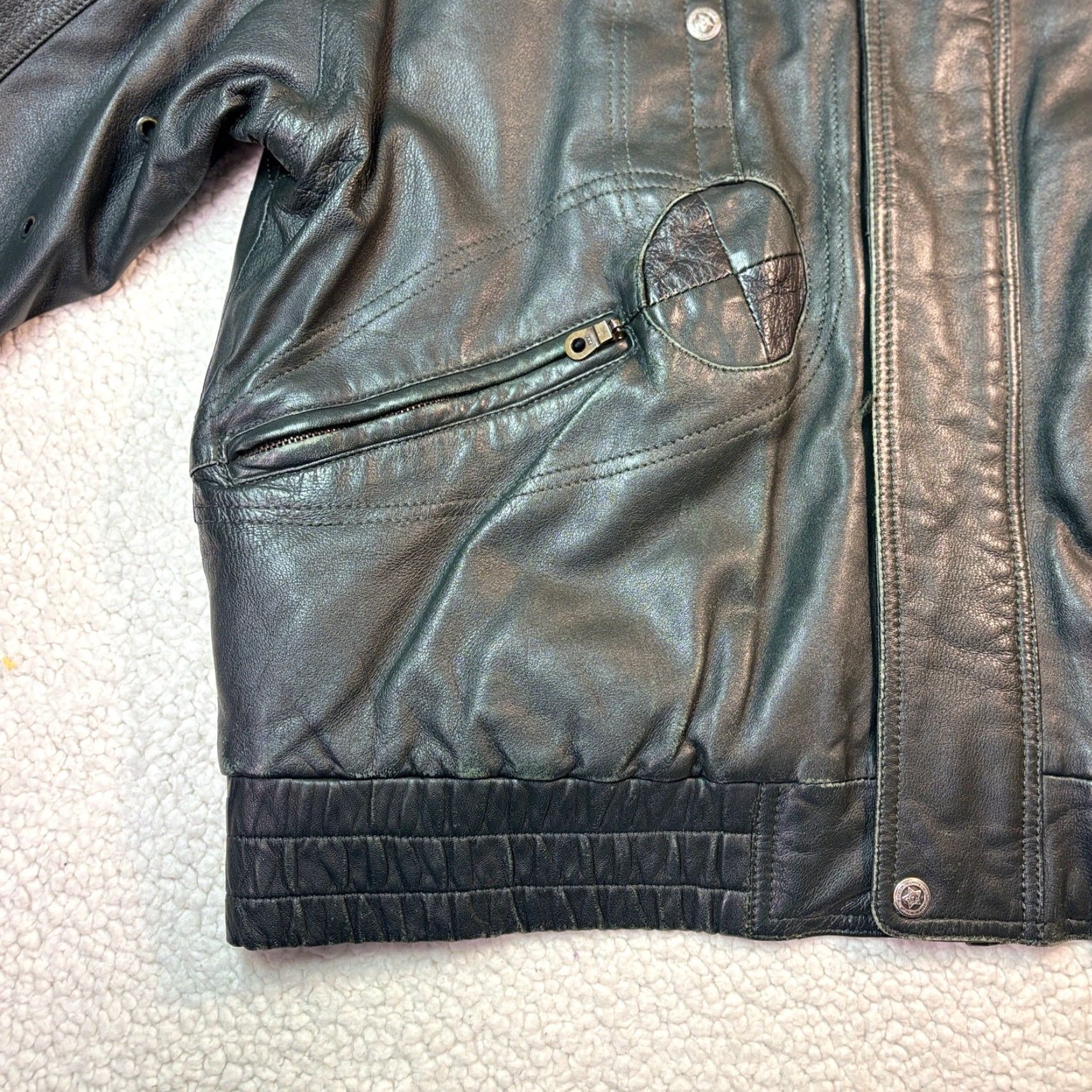 Vintage VINTAGE Cordovan Montreal Jacket Mens M Black Leather Quilted Lined 90s Biker Size US M / EU 48-50 / 2 - 4 Thumbnail